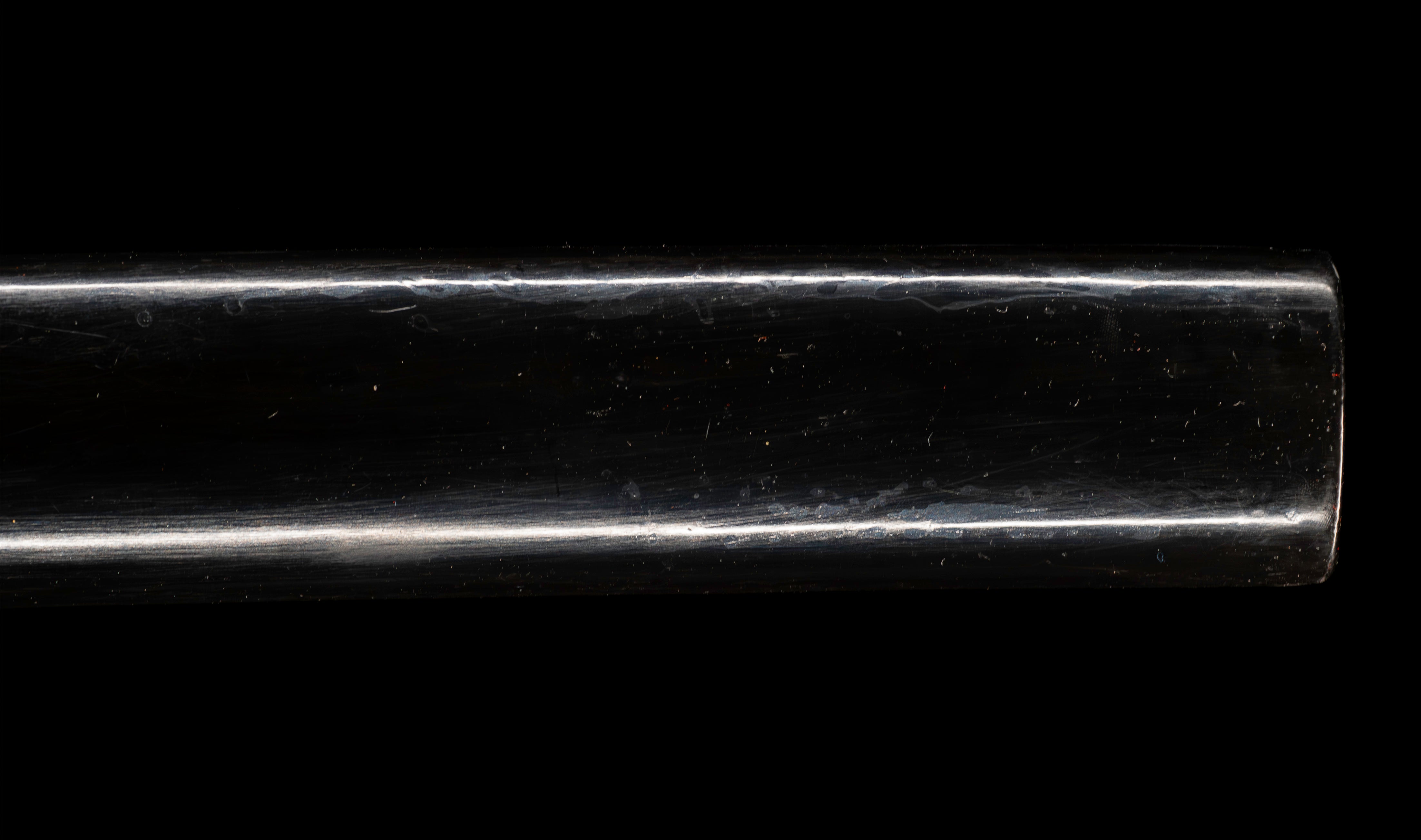 Antique Japanese Katana: Ubu Nakago, Hoso-Suguha, Genji Wheel Tsuba — 36 of 39