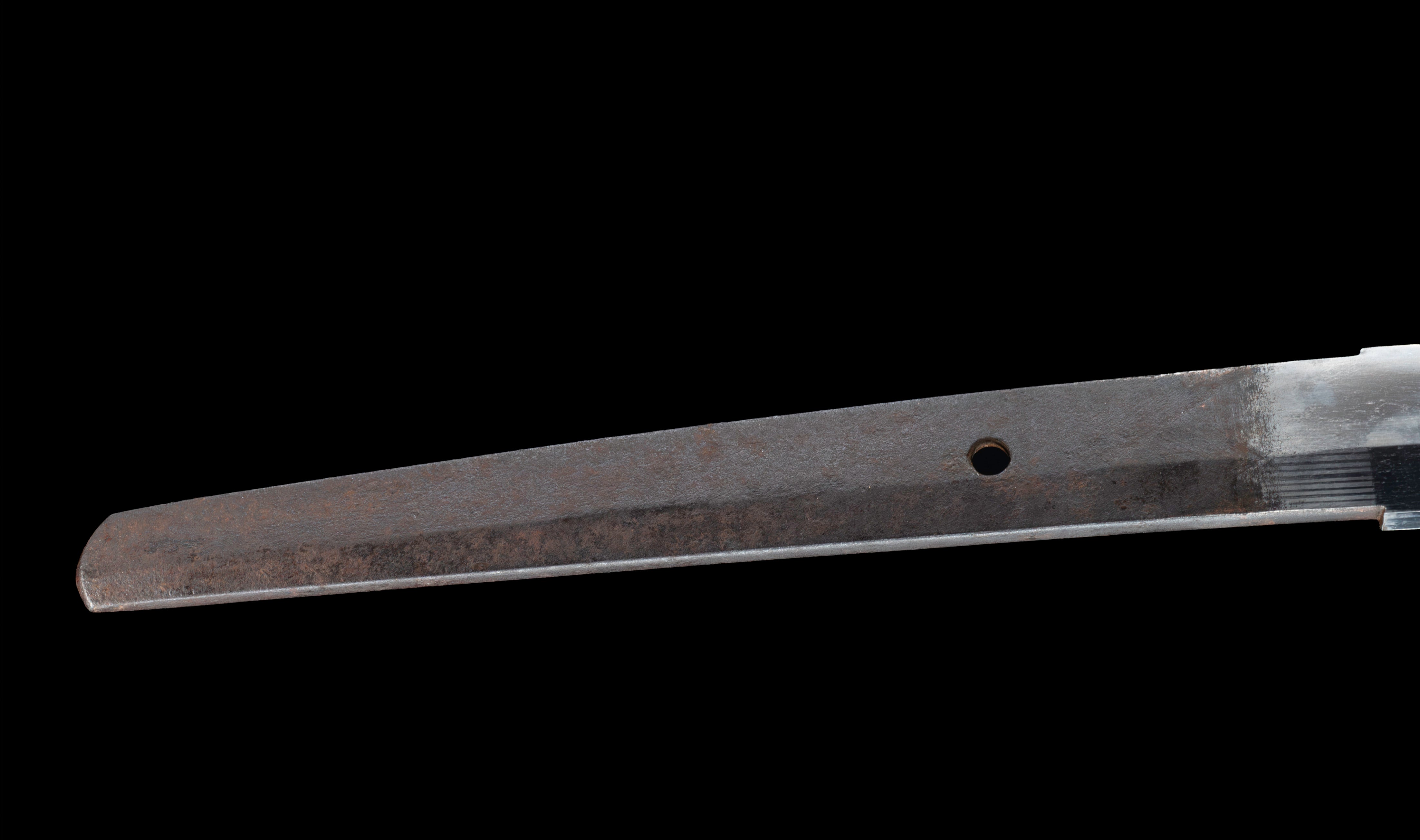 Antique Japanese Katana: Gunome Hamon, Higo Iron Fittings, Leather Tsukamaki — 14 of 41