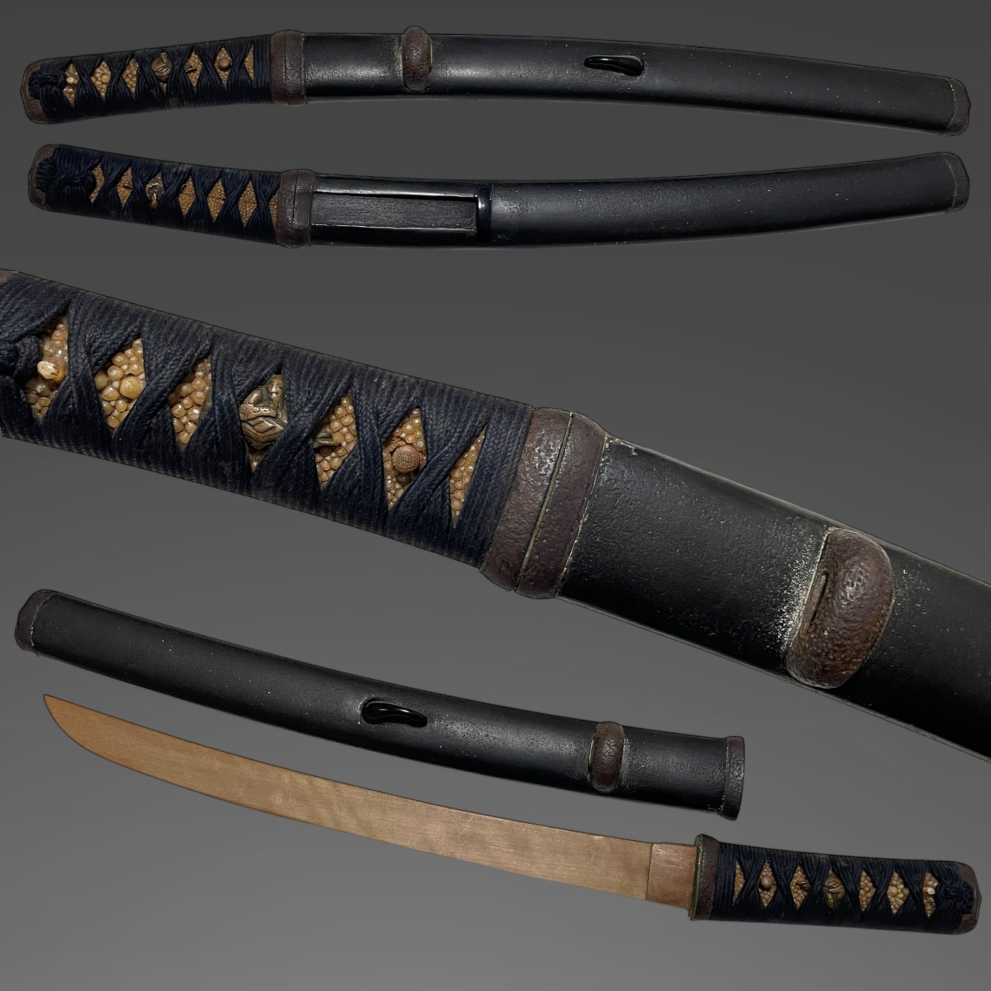 Aikuchi Koshirae for Sunnobi Tanto, Edo Period, Iron Fittings — 1 of 12