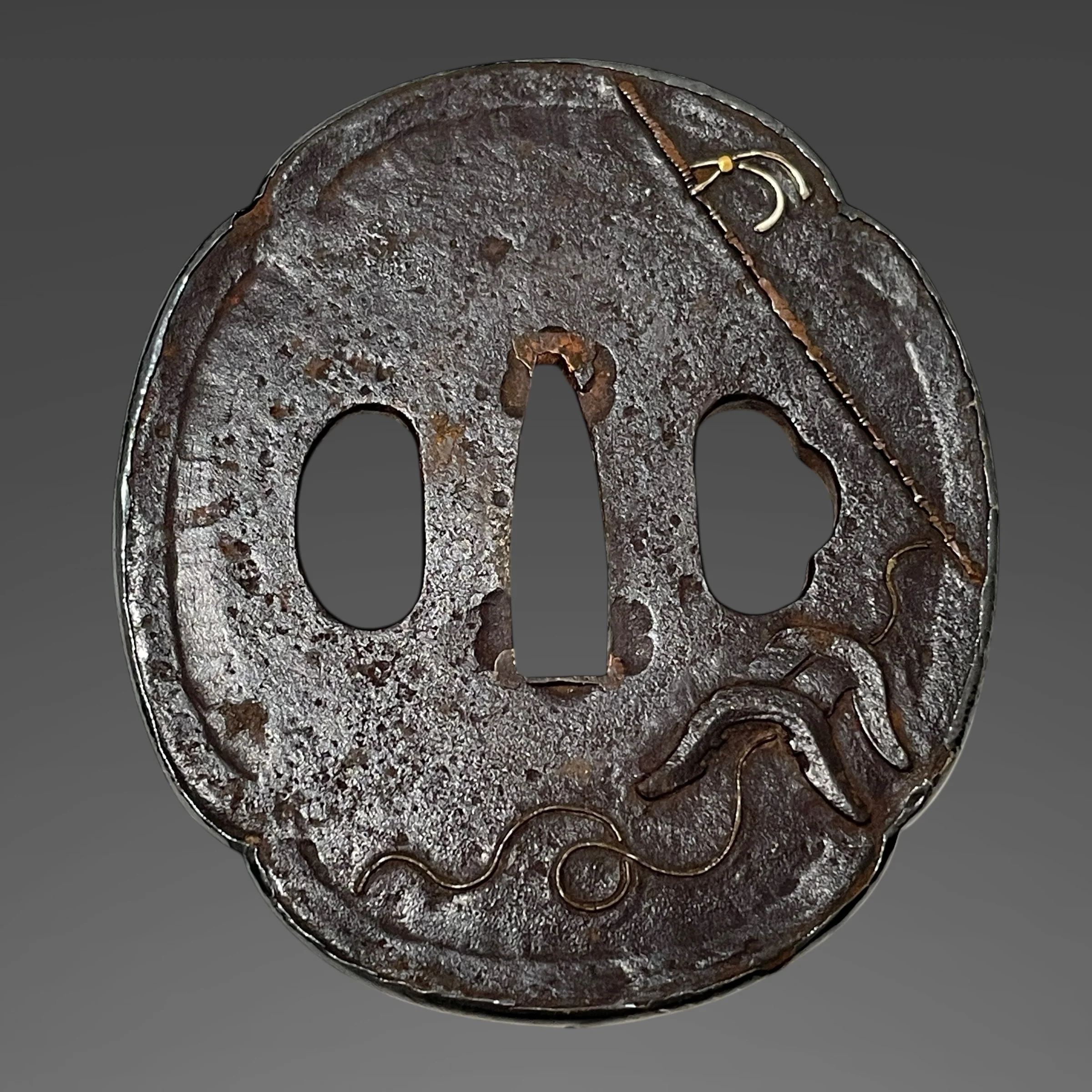 Antique Koshirae for Wakizashi with Plum-themed Fittings, Edo Period — 8 of 15
