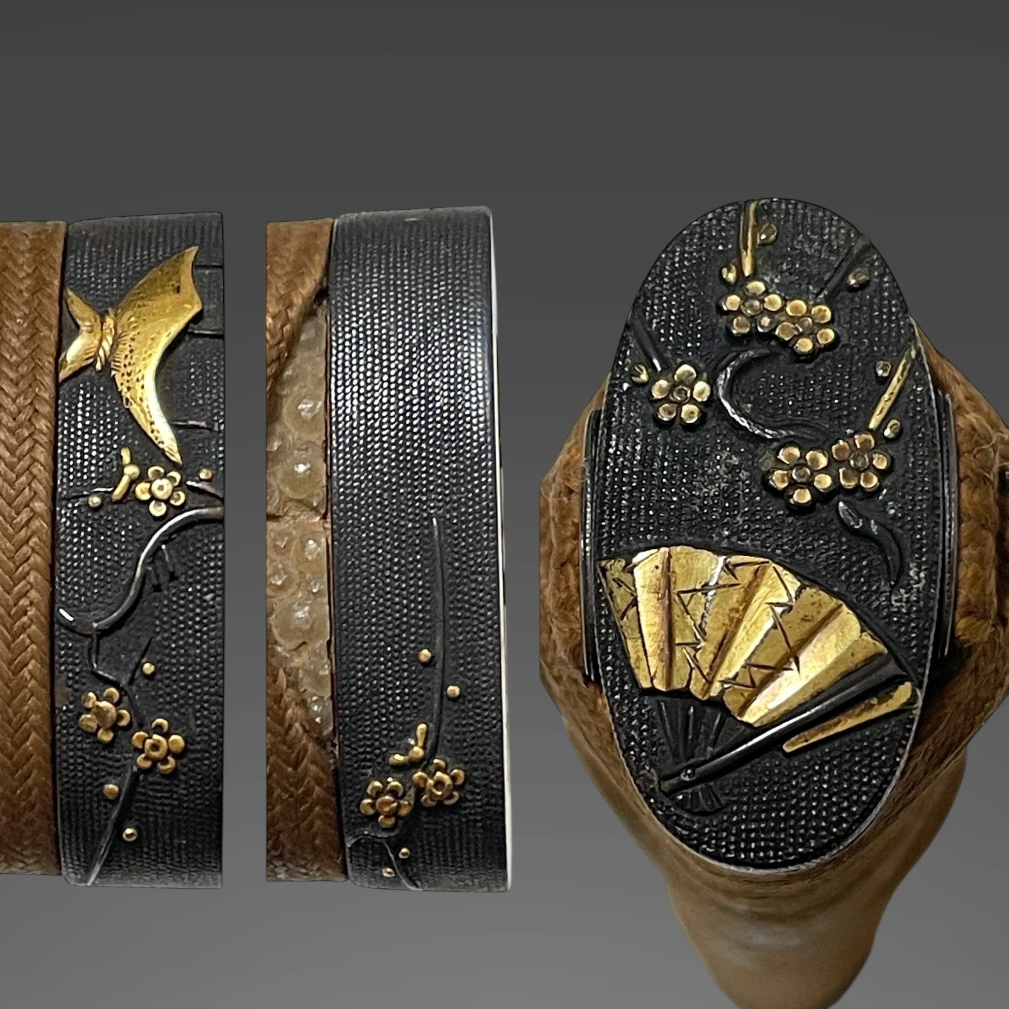 Antique Koshirae for Wakizashi with Plum-themed Fittings, Edo Period — 12 of 15
