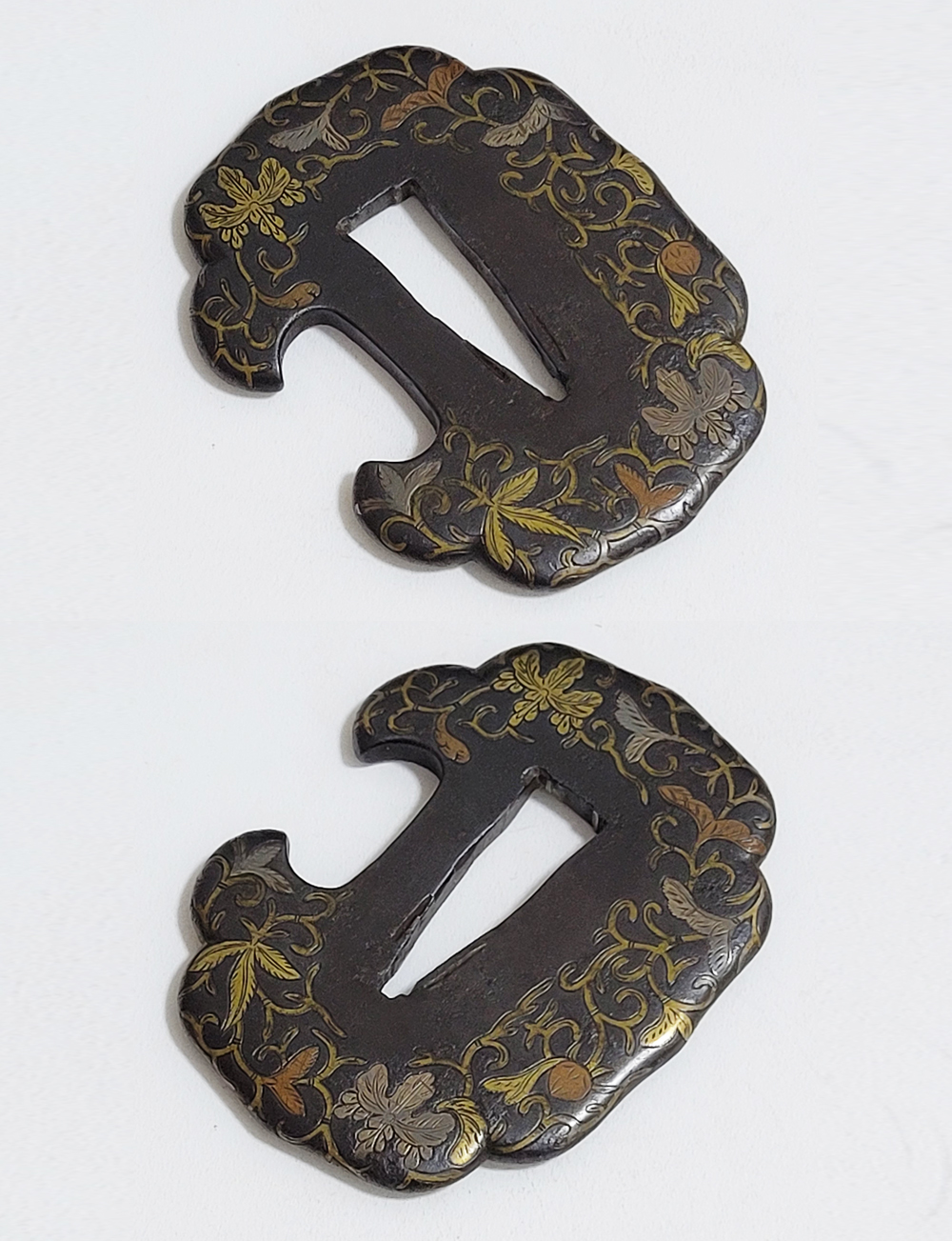 Tsuba: Paulownia and Arabesque Design, Mumei (Yoshirō) — 10 of 12