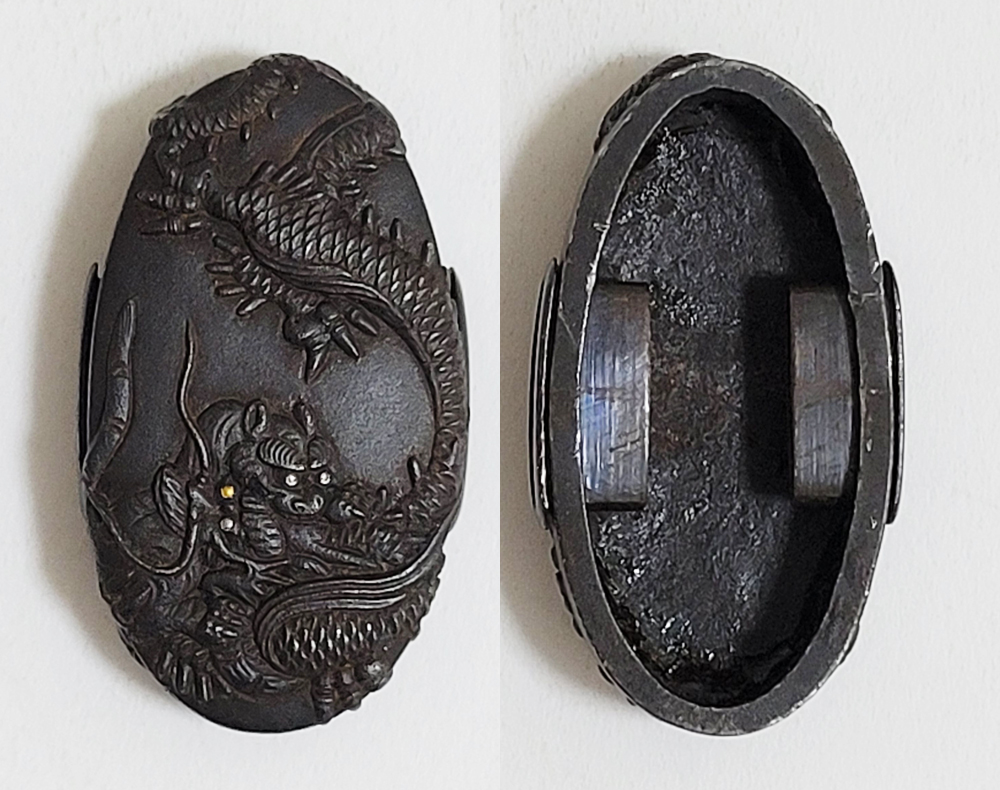 Fuchi-Kashira: Dragon and Tiger Design — 5 of 19