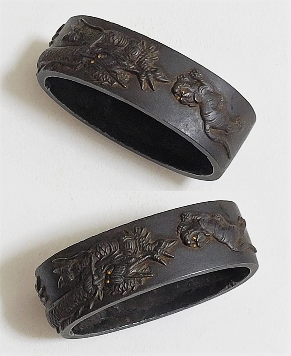Fuchi-Kashira: Dragon and Tiger Design — 11 of 19