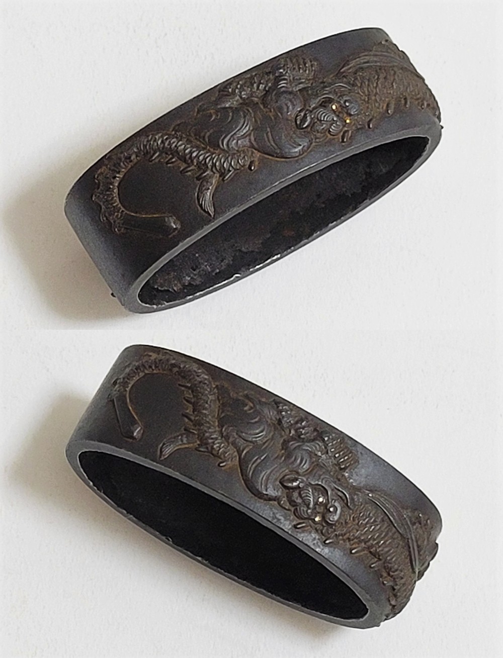 Fuchi-Kashira: Dragon and Tiger Design — 13 of 19