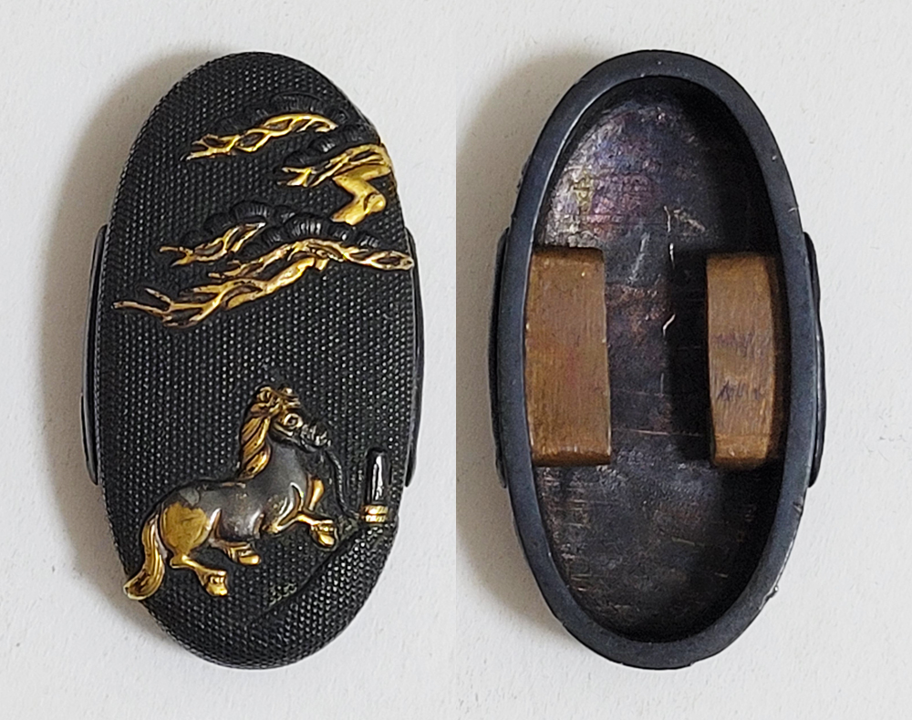 Fuchi-Kashira: Tied Horse Design — 4 of 16