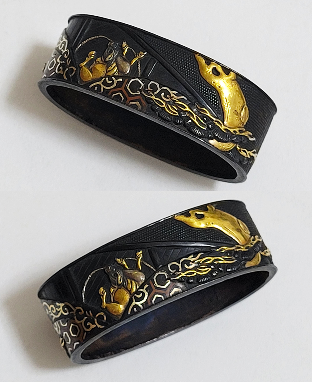 Fuchi-Kashira: Tied Horse Design — 10 of 16