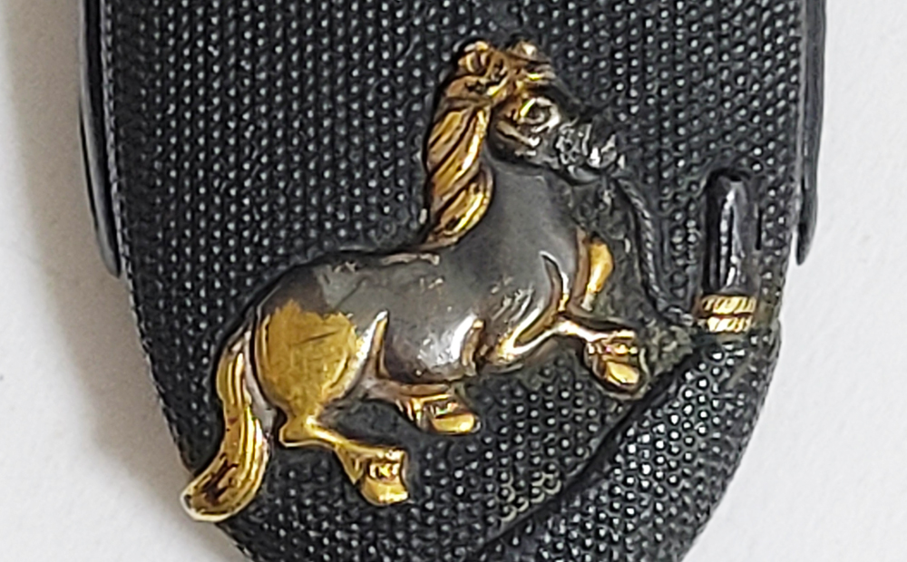 Fuchi-Kashira: Tied Horse Design — 14 of 16