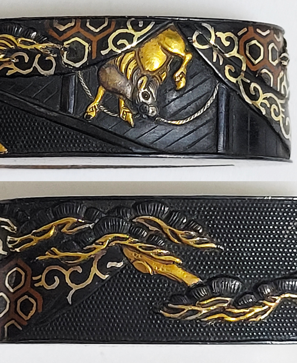 Fuchi-Kashira: Tied Horse Design — 15 of 16