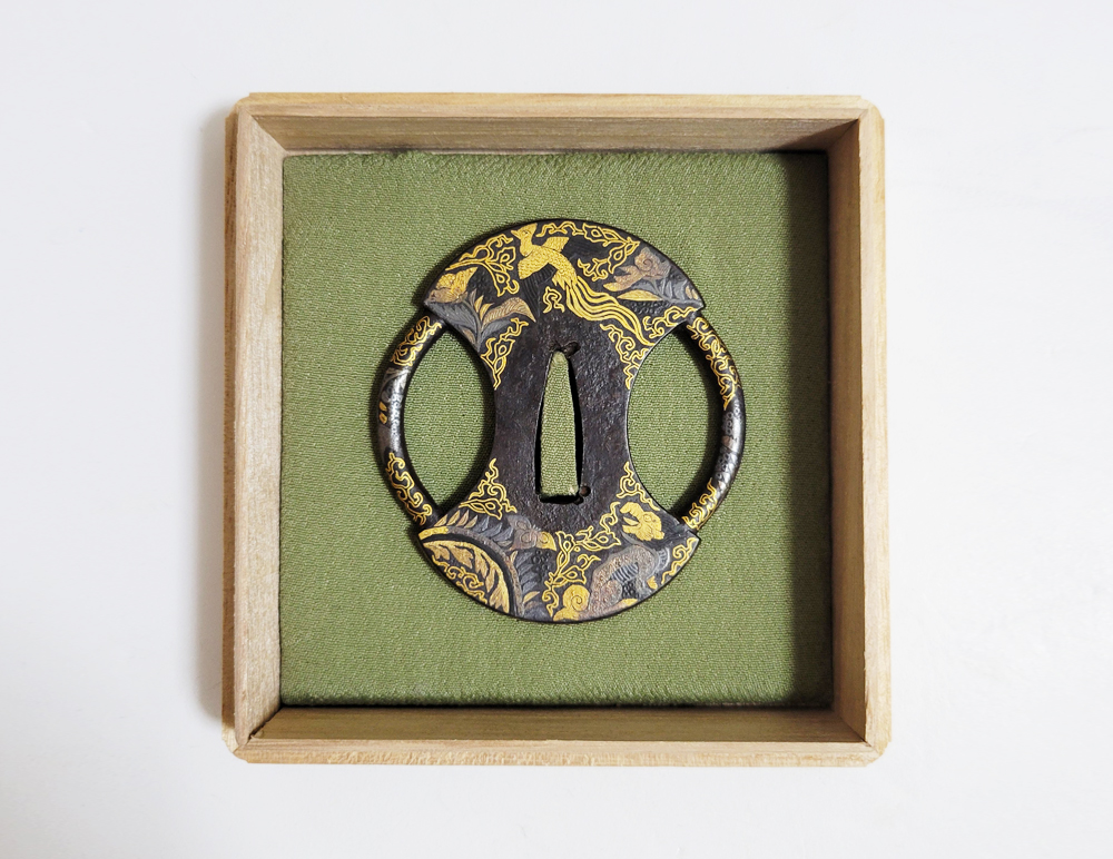 Tsuba: Mythical Beasts Design, Iron Fundo-gata, Gold and Silver Nunome-Zogan — 17 of 17