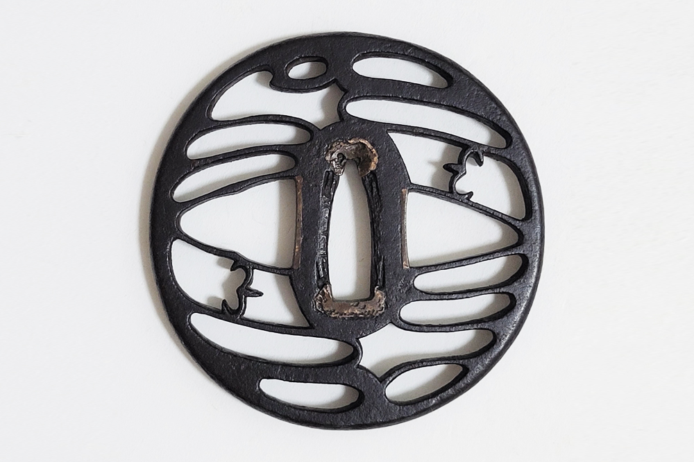 Tsuba: Two Geese Motif Openwork Design — 1 of 14