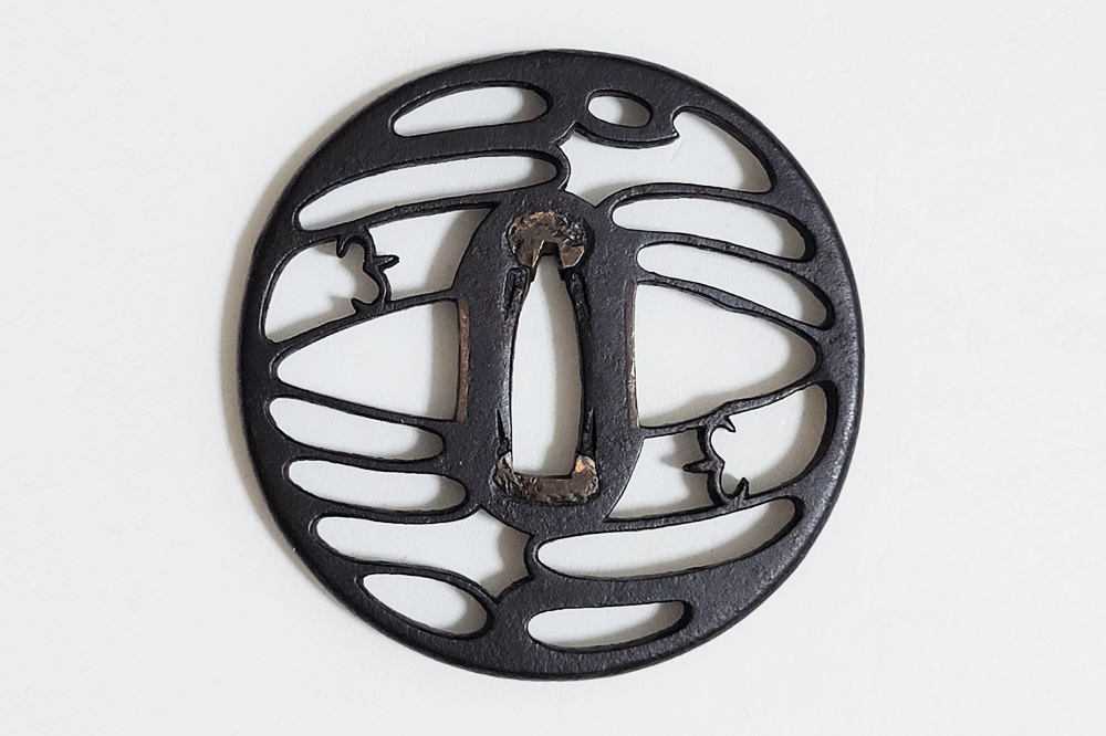Tsuba: Two Geese Motif Openwork Design — 2 of 14