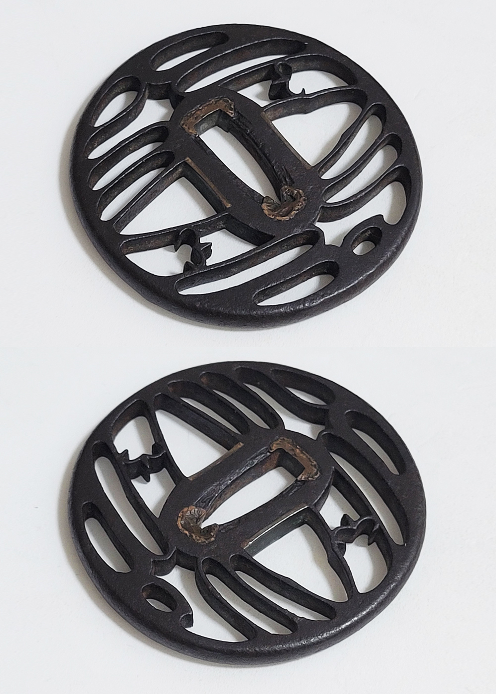 Tsuba: Two Geese Motif Openwork Design — 9 of 14