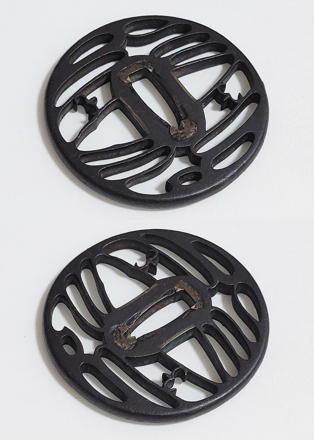 Tsuba: Two Geese Motif Openwork Design — 12 of 14