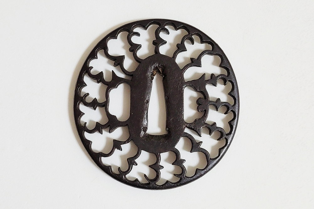Tsuba: Wild Geese Connected Openwork — 1 of 10