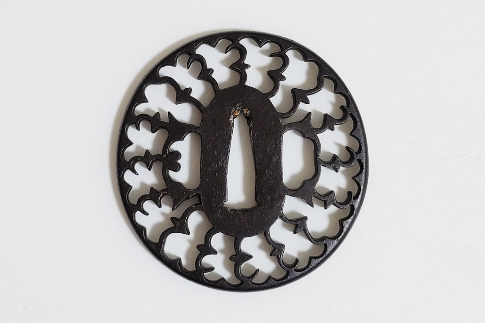 Tsuba: Wild Geese Connected Openwork — 2 of 10