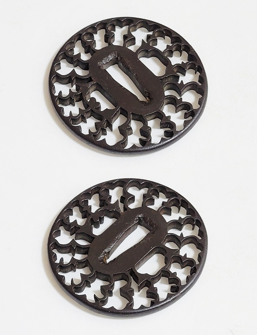 Tsuba: Wild Geese Connected Openwork — 6 of 10