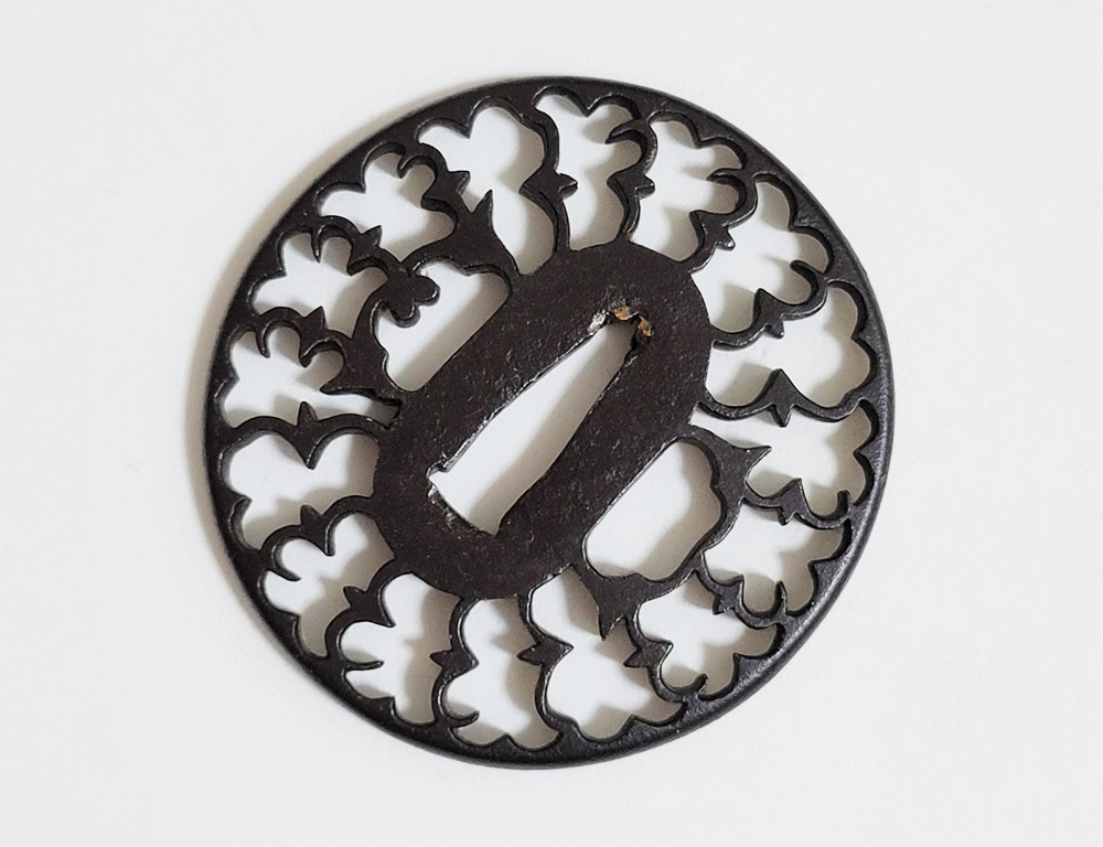 Tsuba: Wild Geese Connected Openwork — 7 of 10