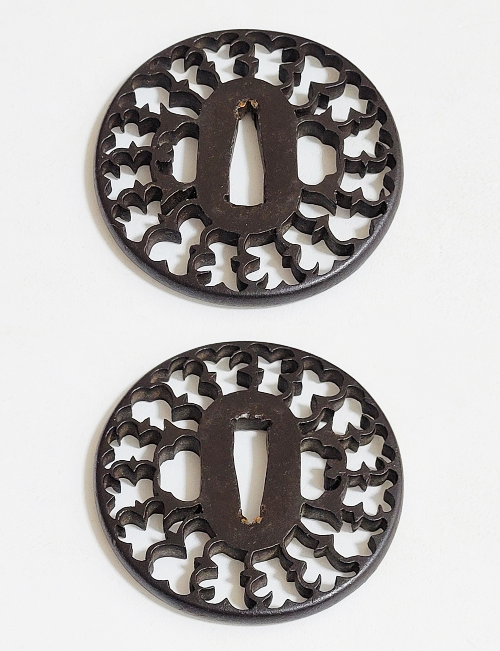 Tsuba: Wild Geese Connected Openwork — 8 of 10