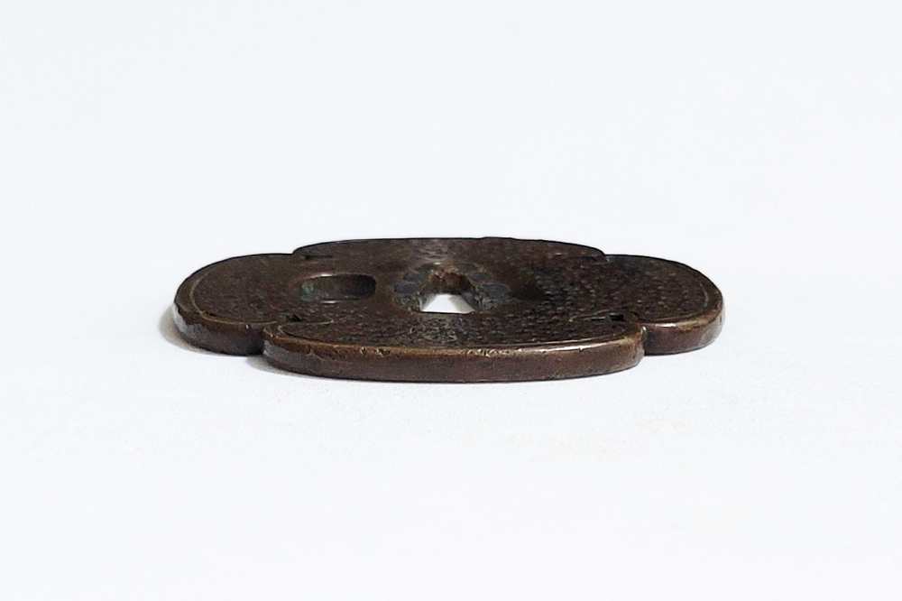 Tsuba: Small Flower Pattern, Mumei (Shonai) — 3 of 11