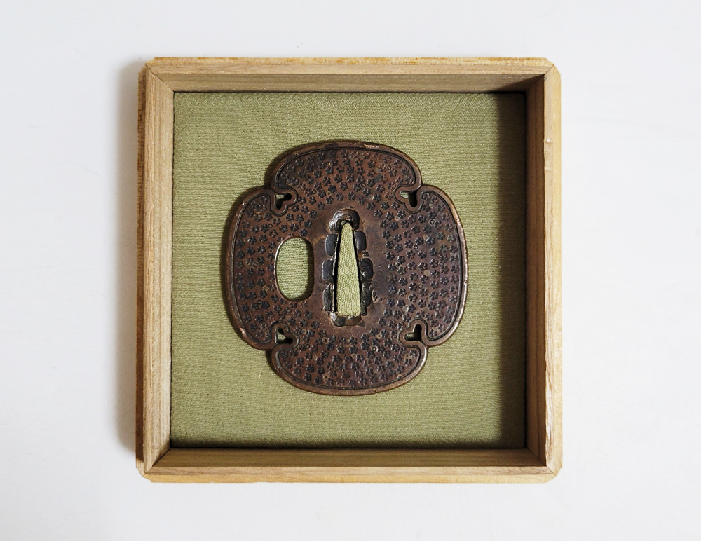 Tsuba: Small Flower Pattern, Mumei (Shonai) — 10 of 11
