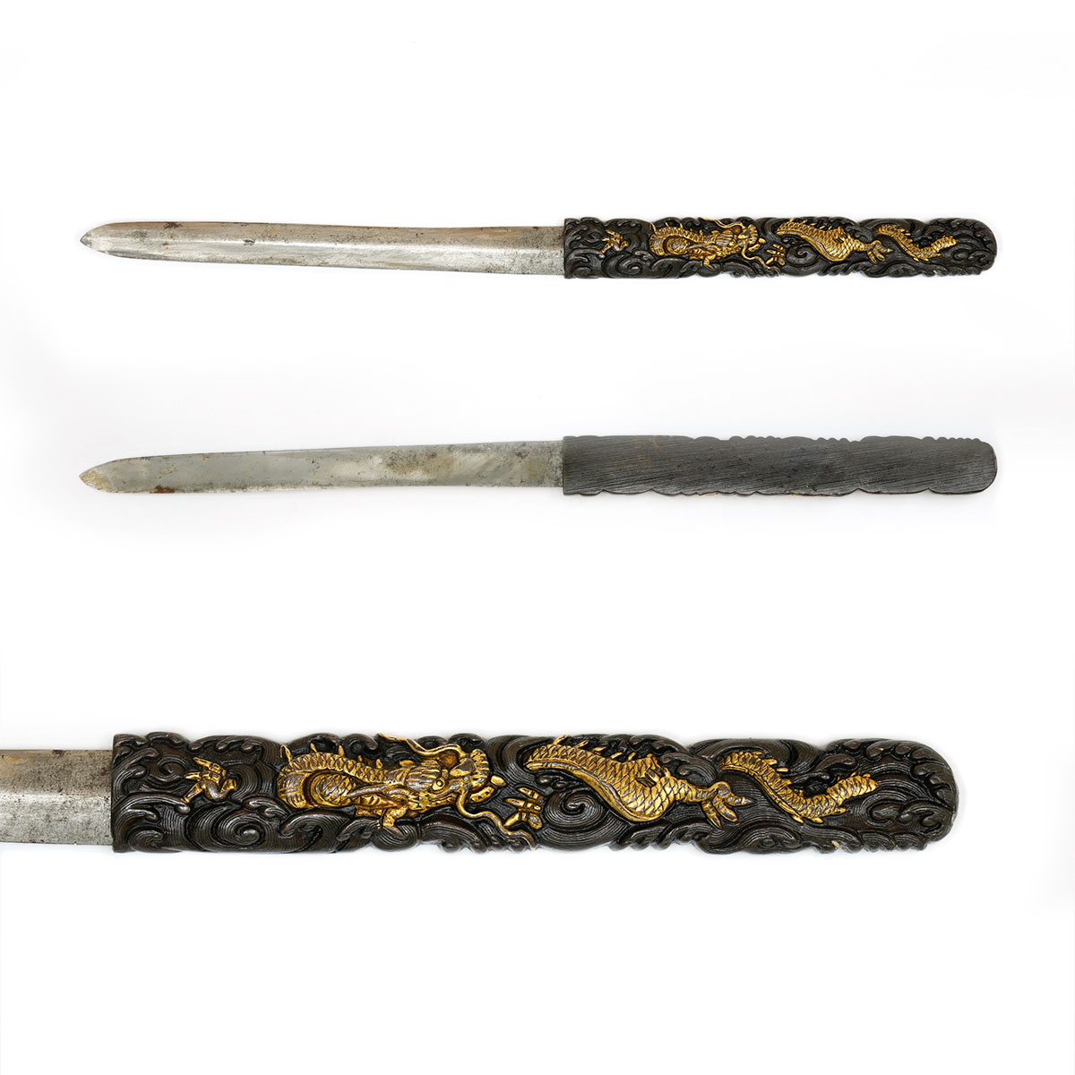 Kozuka with Namihashiriryu (Dragon in Waves) Design (with Umahari) - Mumei — 1 of 12