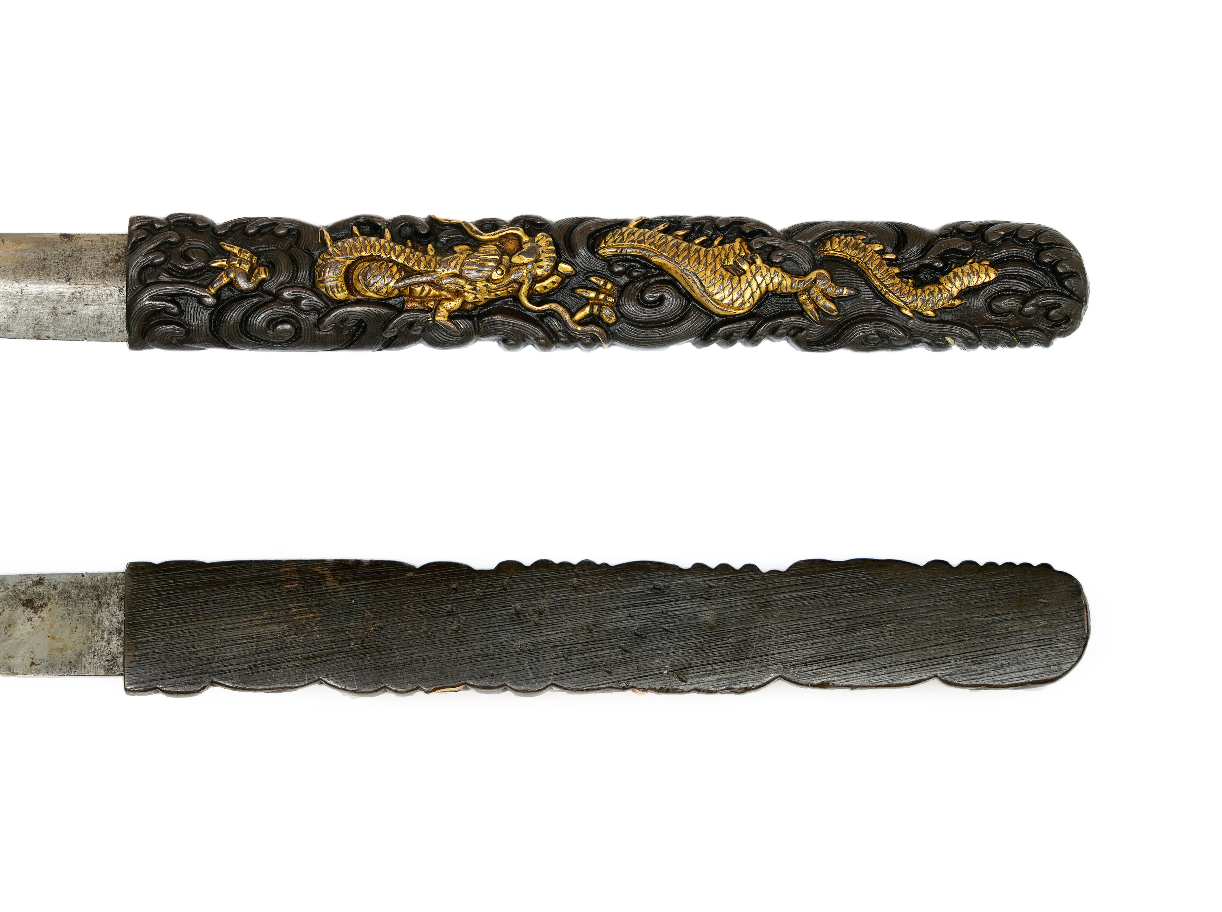 Kozuka with Namihashiriryu (Dragon in Waves) Design (with Umahari) - Mumei — 3 of 12