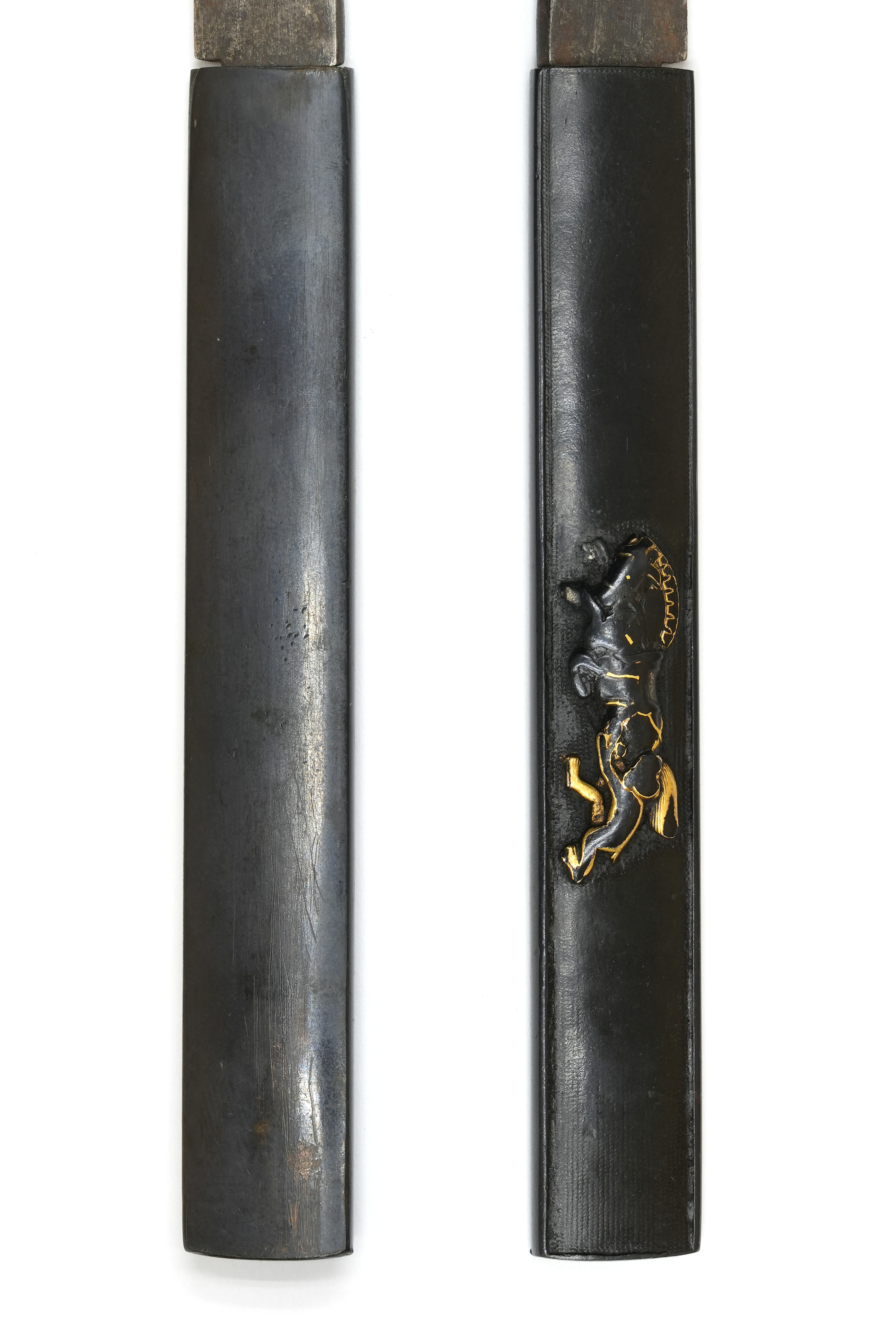 Kozuka with Horse and Monkey Design (with unsigned kogatana) - Mumei (Ko-kinko) — 5 of 6