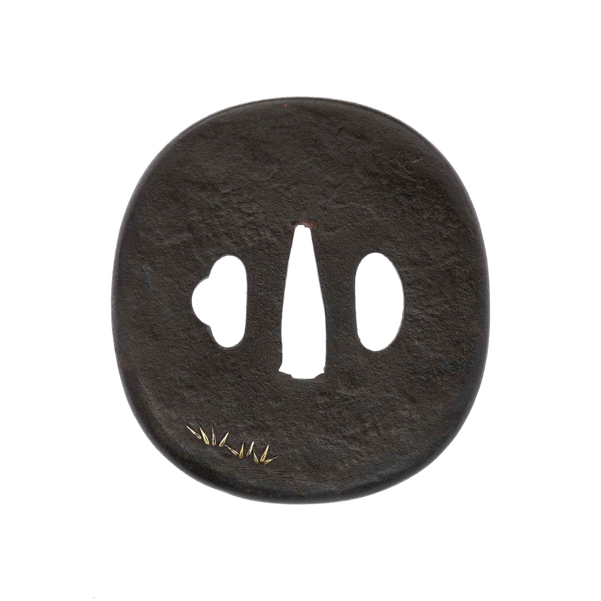 Tsuba: Ashibe Gunrozu (Reeds and Egrets) - Mumei — 4 of 10