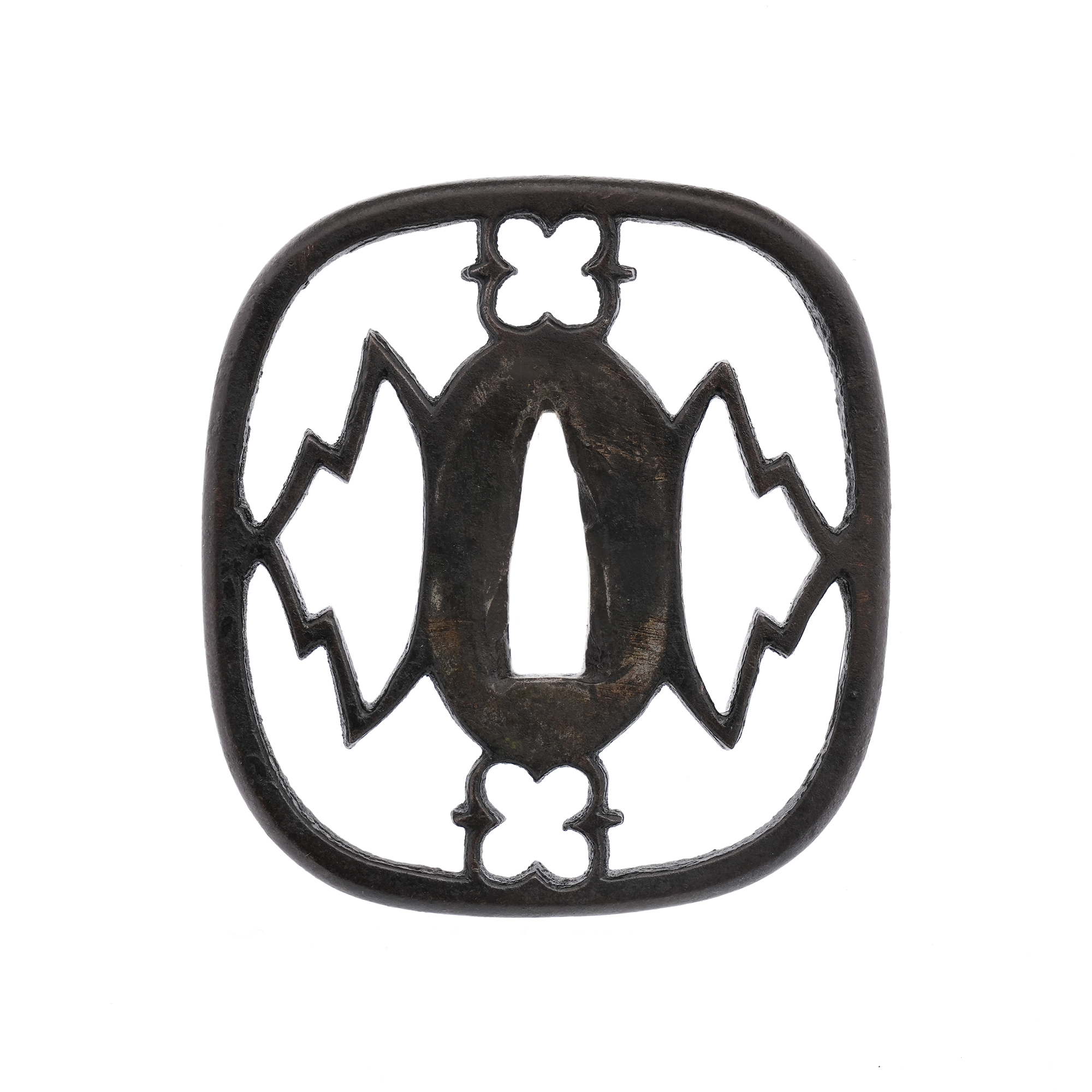 Nikai-Bishi Karigane Sukashi Tsuba - Mumei - 12-1822 — 3 of 8
