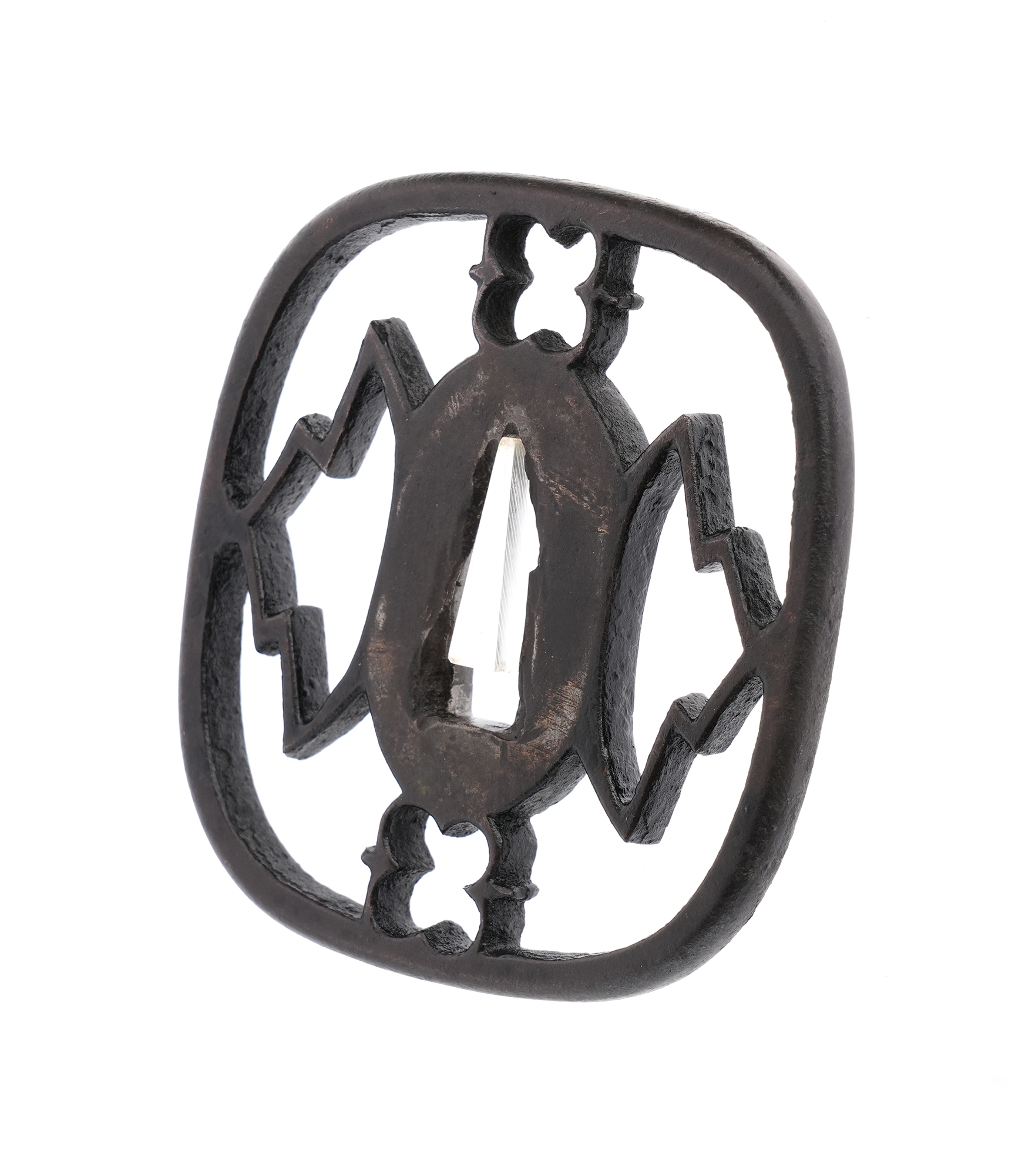 Nikai-Bishi Karigane Sukashi Tsuba - Mumei - 12-1822 — 6 of 8