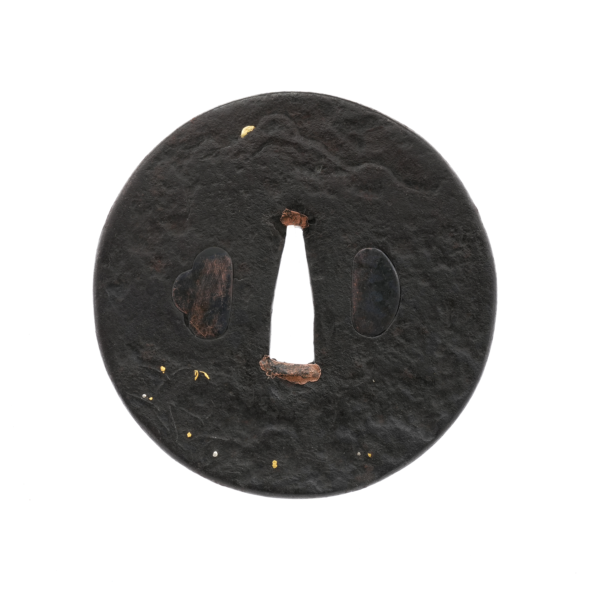 Tsuba: Flying Geese and Mountain Landscape Design - Signed Yamashiro no kuni Fushimi ju Kaneie — 4 of 11