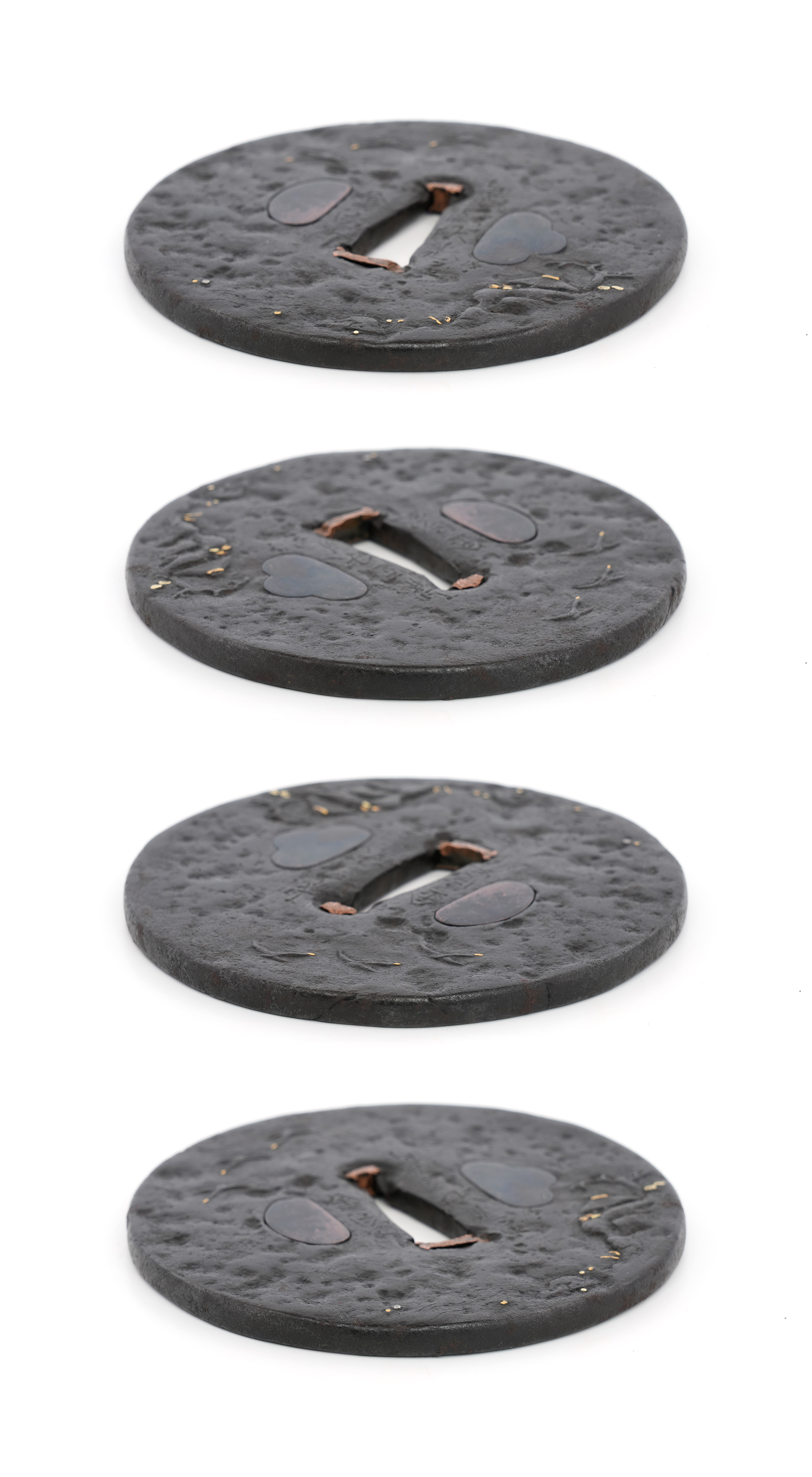 Tsuba: Flying Geese and Mountain Landscape Design - Signed Yamashiro no kuni Fushimi ju Kaneie — 10 of 11