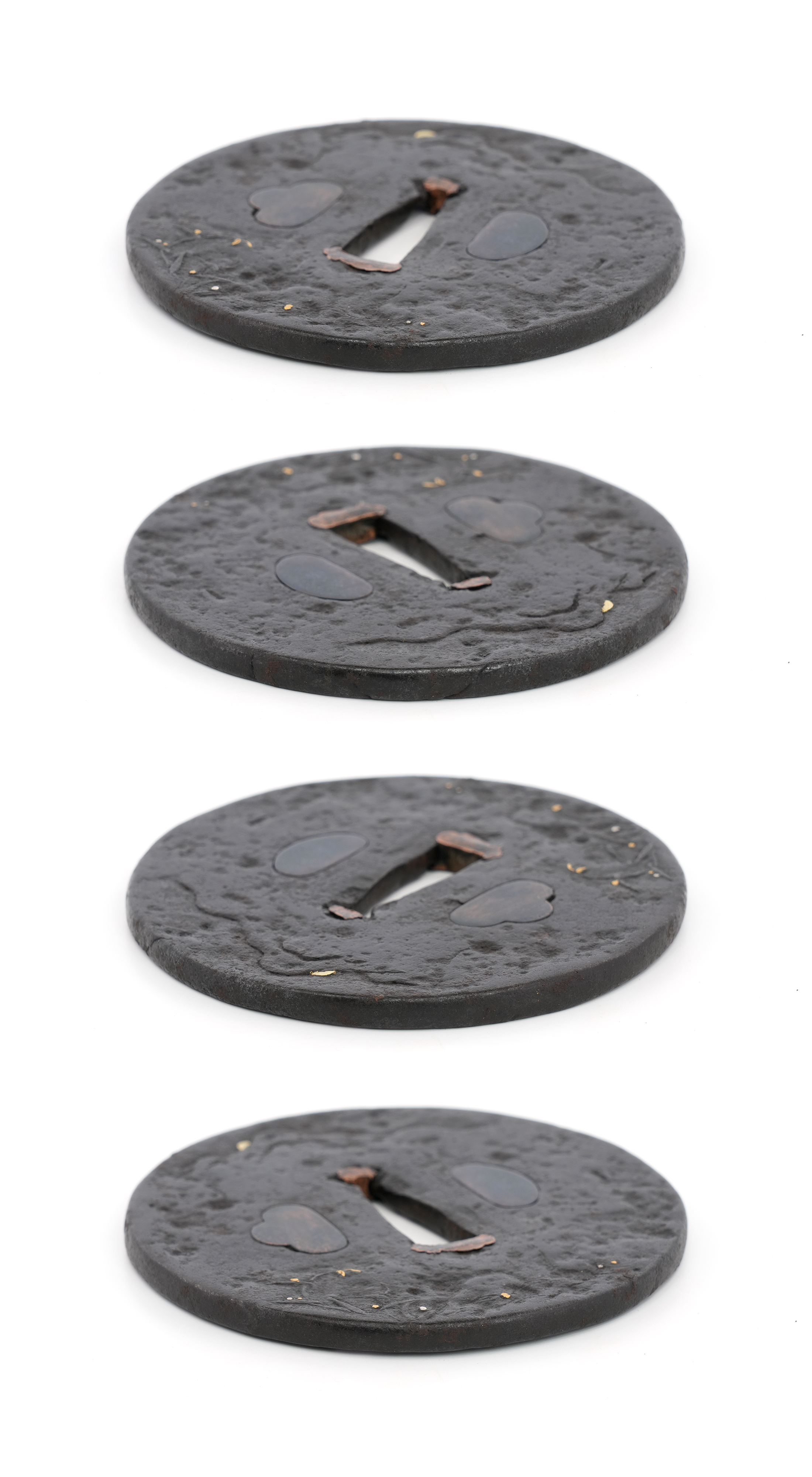 Tsuba: Flying Geese and Mountain Landscape Design - Signed Yamashiro no kuni Fushimi ju Kaneie — 11 of 11