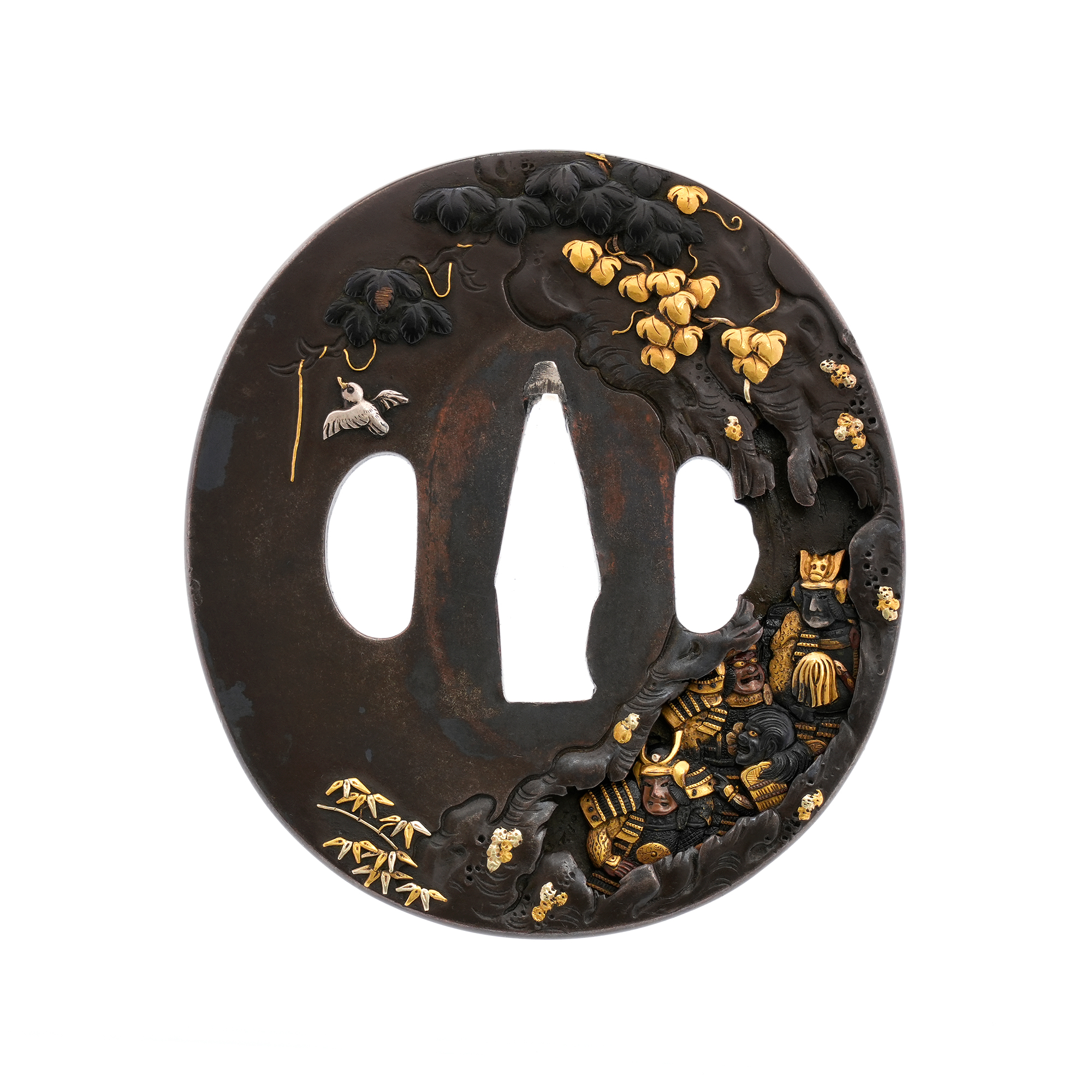 Tsuba: Ishibashiyama Kassen-zu by Yoshimichi — 2 of 21