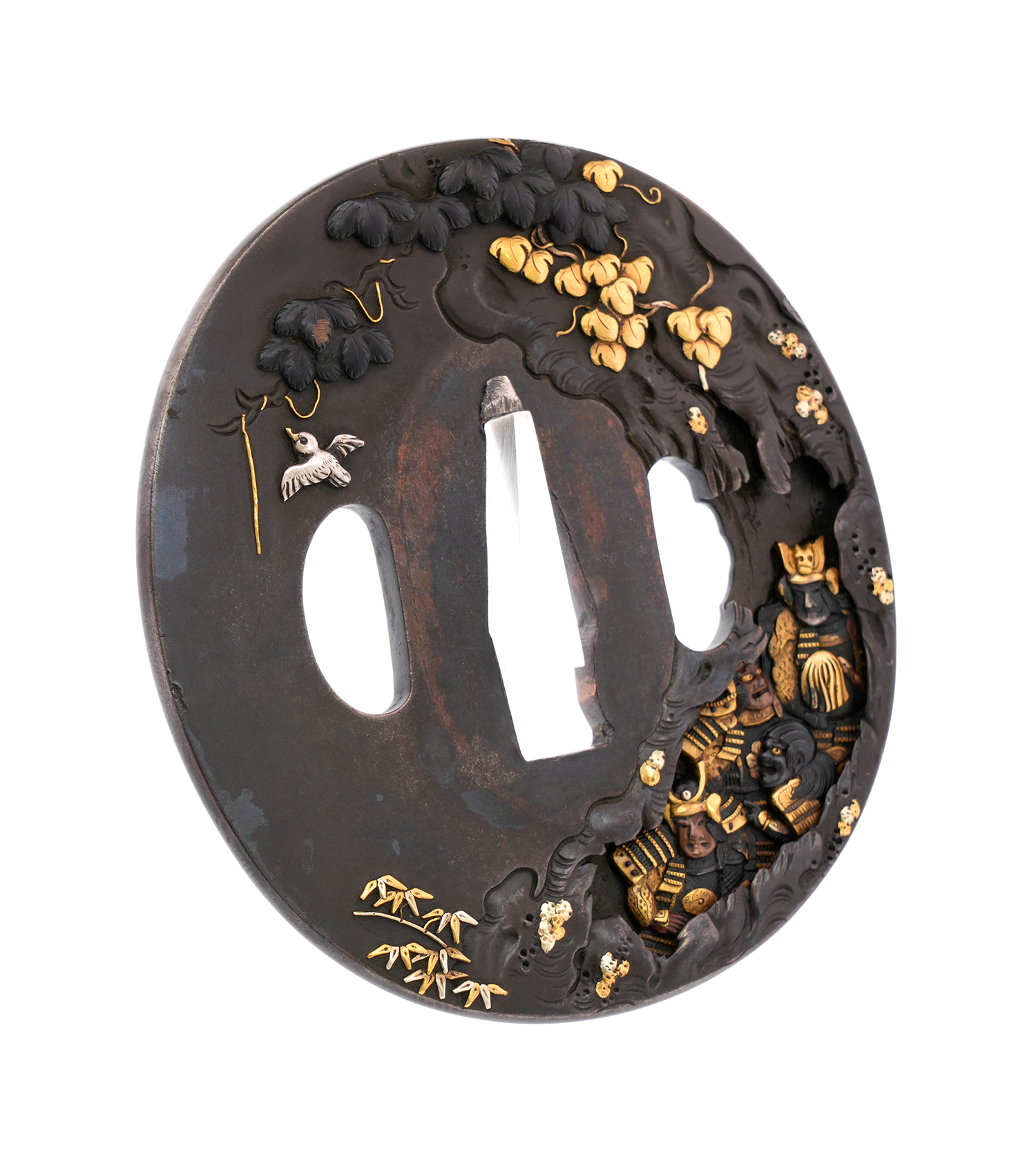 Tsuba: Ishibashiyama Kassen-zu by Yoshimichi — 7 of 21