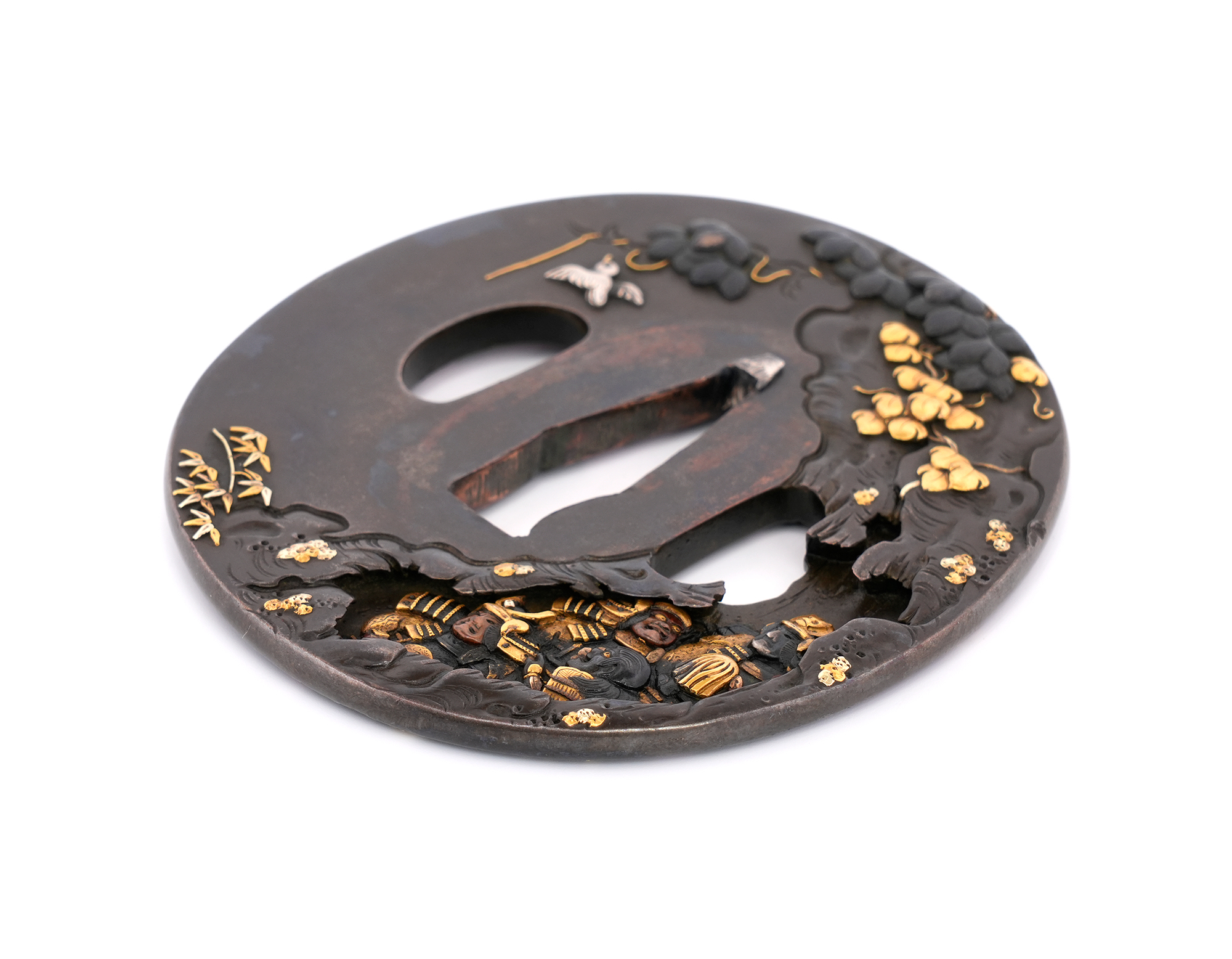Tsuba: Ishibashiyama Kassen-zu by Yoshimichi — 10 of 21