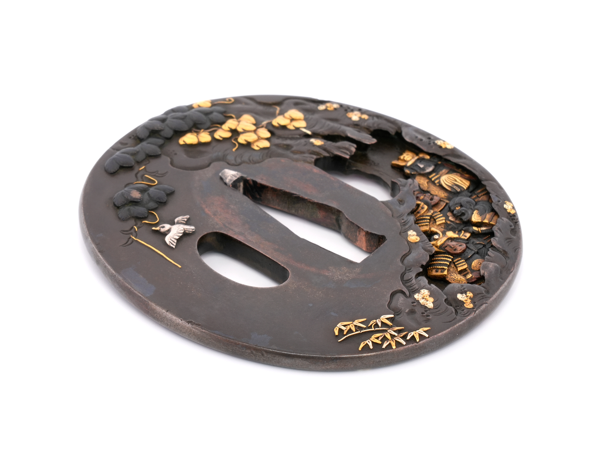 Tsuba: Ishibashiyama Kassen-zu by Yoshimichi — 11 of 21