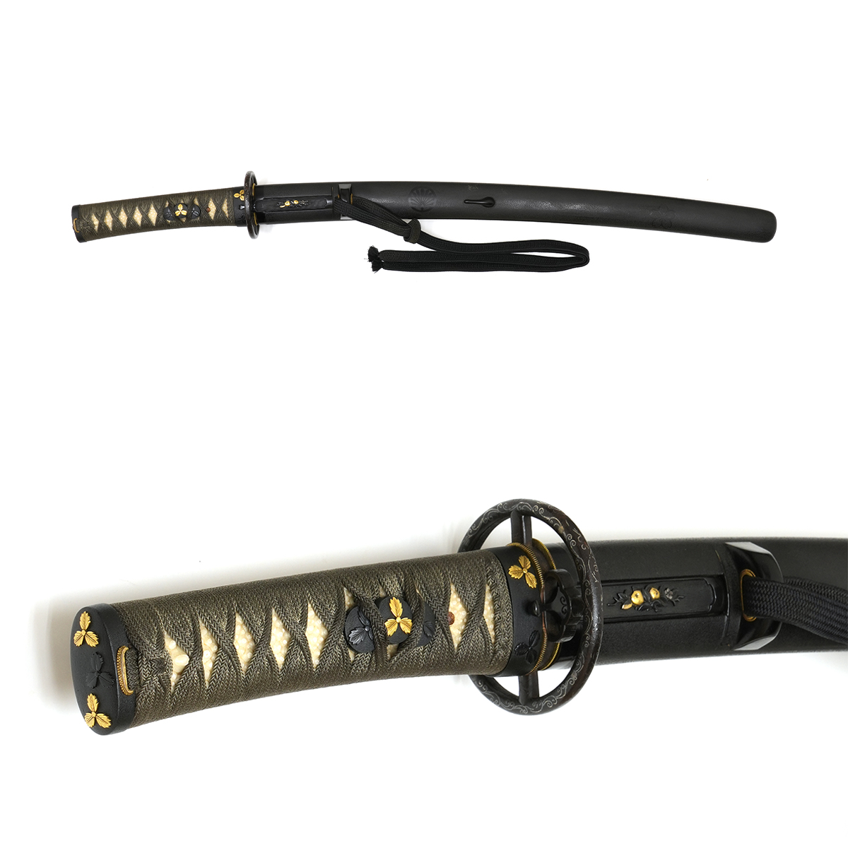 Black Ishime-lacquered Saya Wakizashi Koshirae — 22 of 22