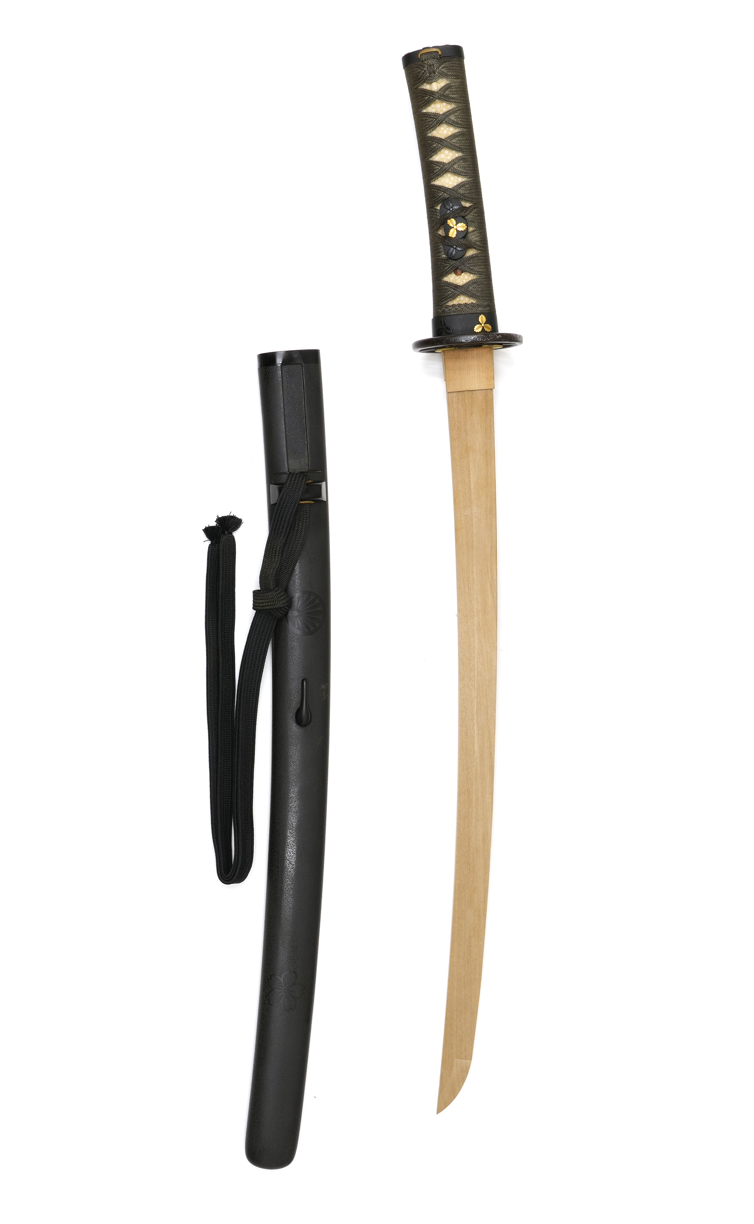 Black Ishime-lacquered Saya Wakizashi Koshirae — 21 of 22