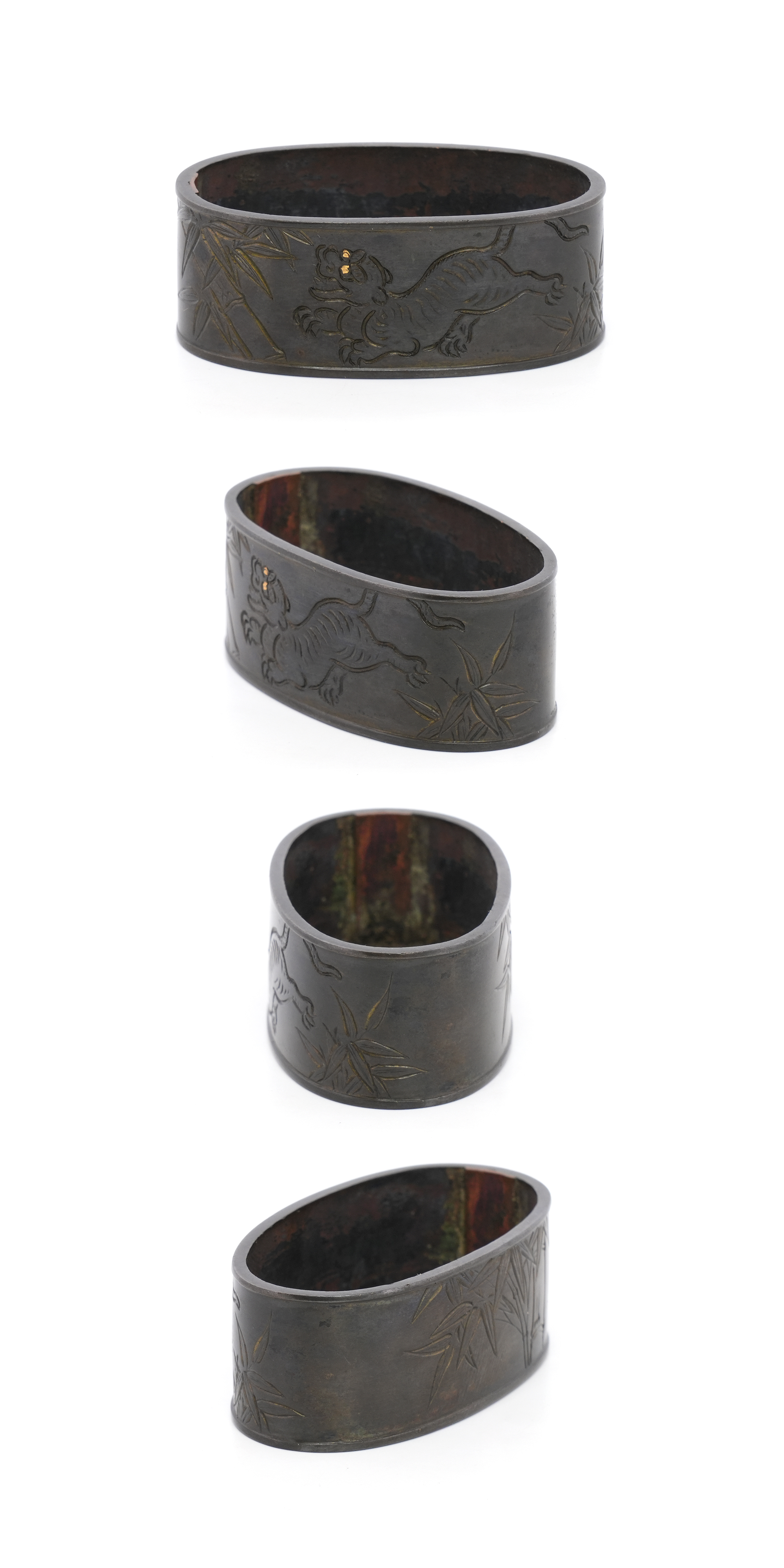 Bamboo and Tiger Daisho Fuchi-Kashira - Mumei — 7 of 14
