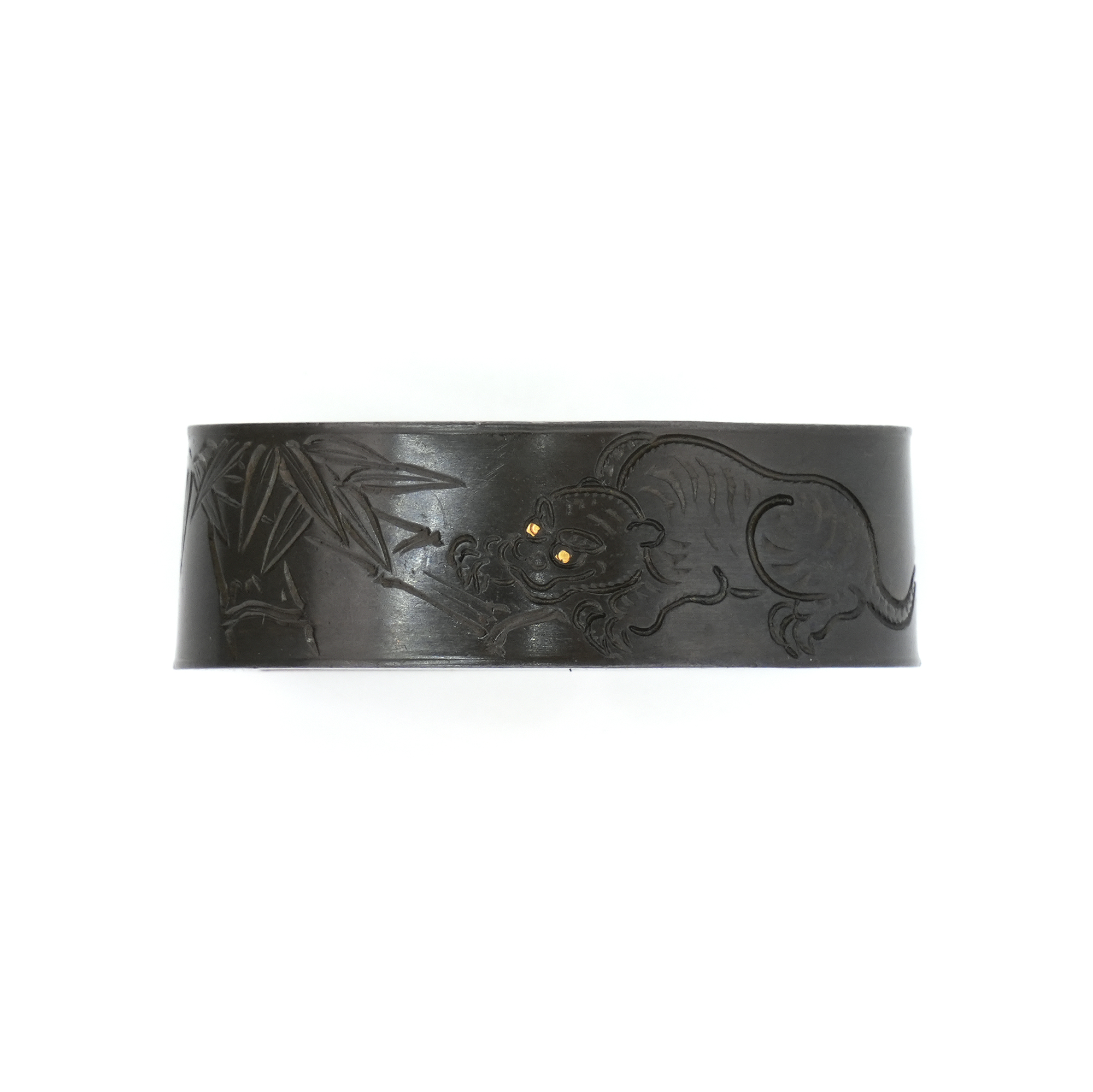Bamboo and Tiger Daisho Fuchi-Kashira - Mumei — 10 of 14