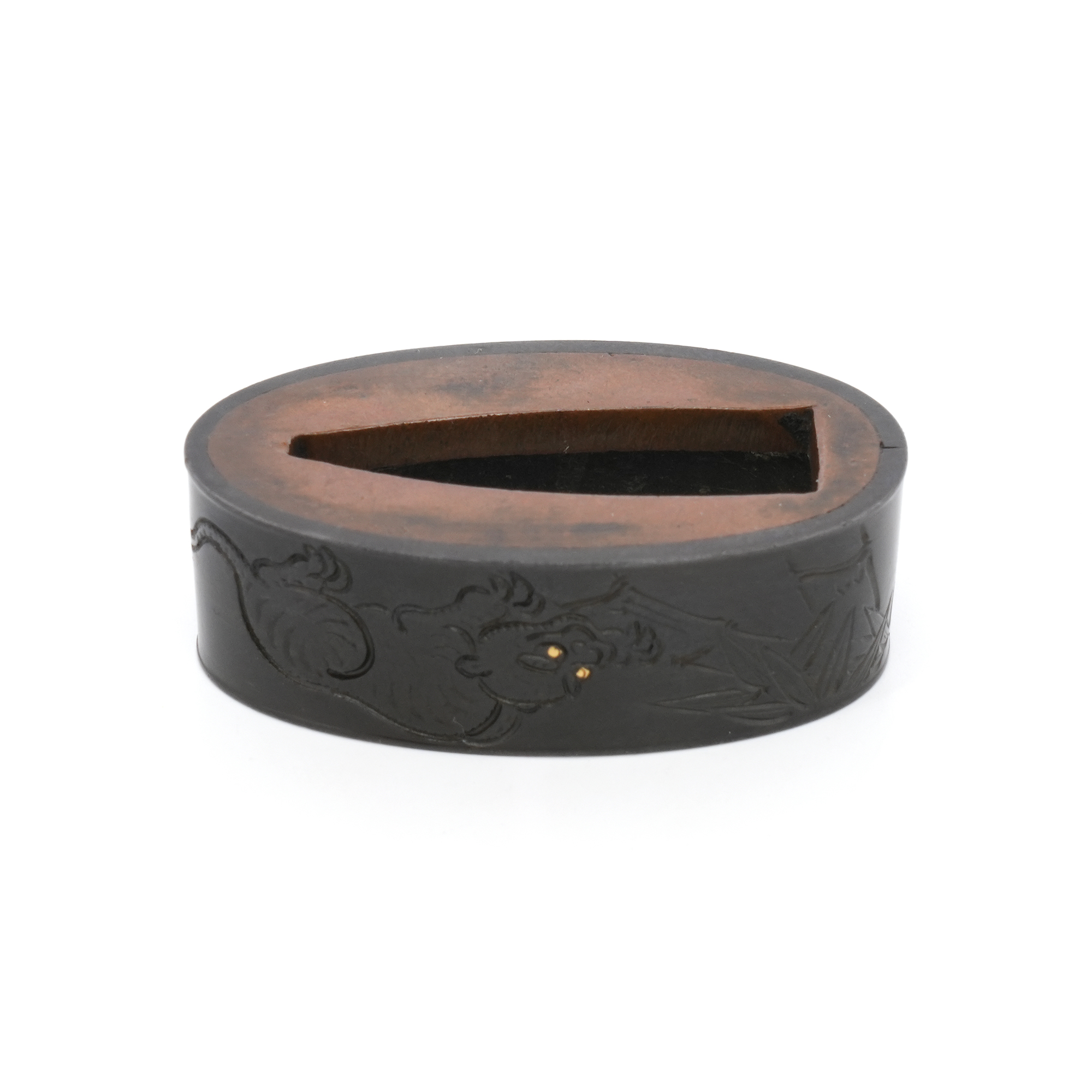Bamboo and Tiger Daisho Fuchi-Kashira - Mumei — 11 of 14