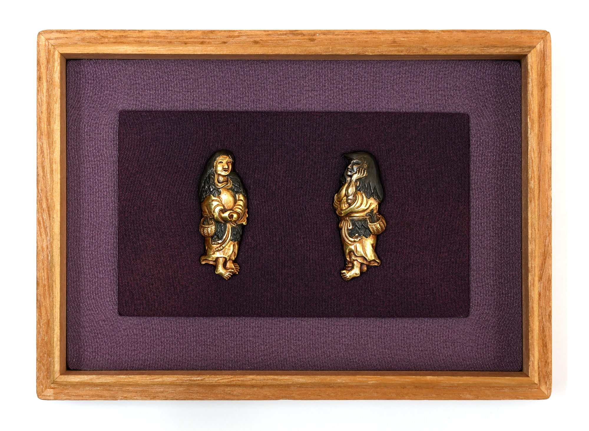 Menuki with Two Immortals Design, Mumei (Kyokinko) - 13-256 — 13 of 24