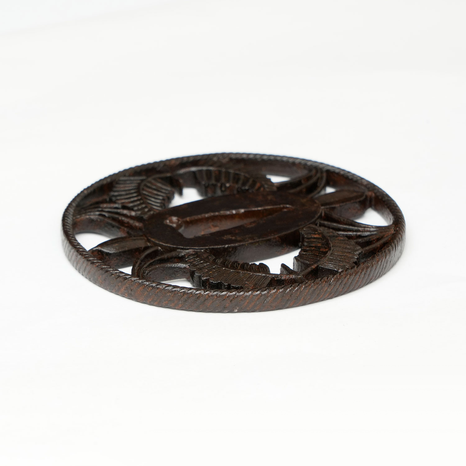 Shimenawa-kazari Sukashi Tsuba Mumei (Choshu) — 4 of 7