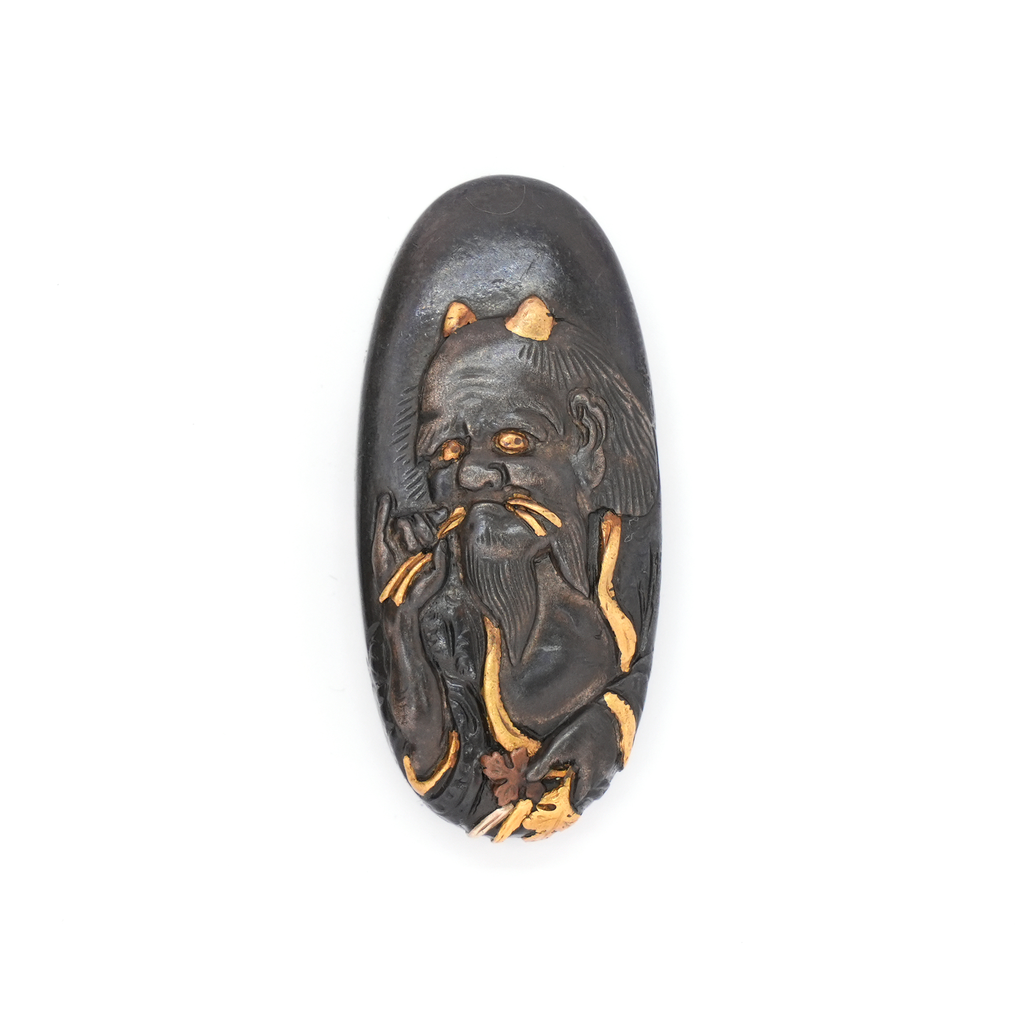 Fuchi-Kashira: Soju - Hanshan and Shide Design — 3 of 17