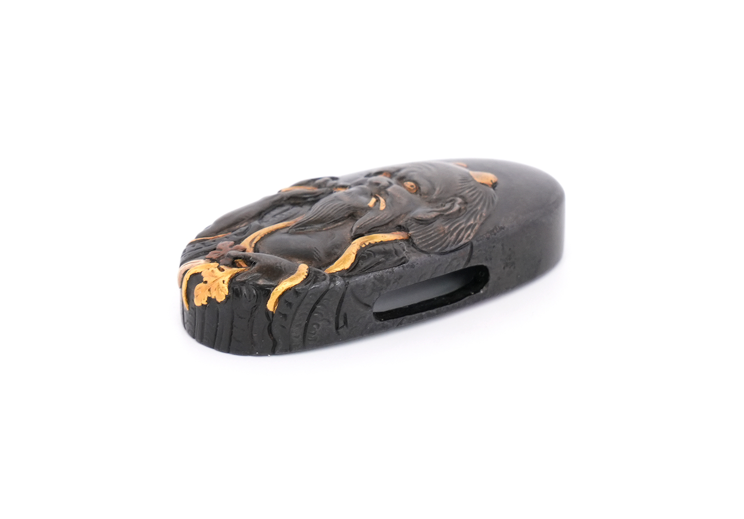 Fuchi-Kashira: Soju - Hanshan and Shide Design — 14 of 17