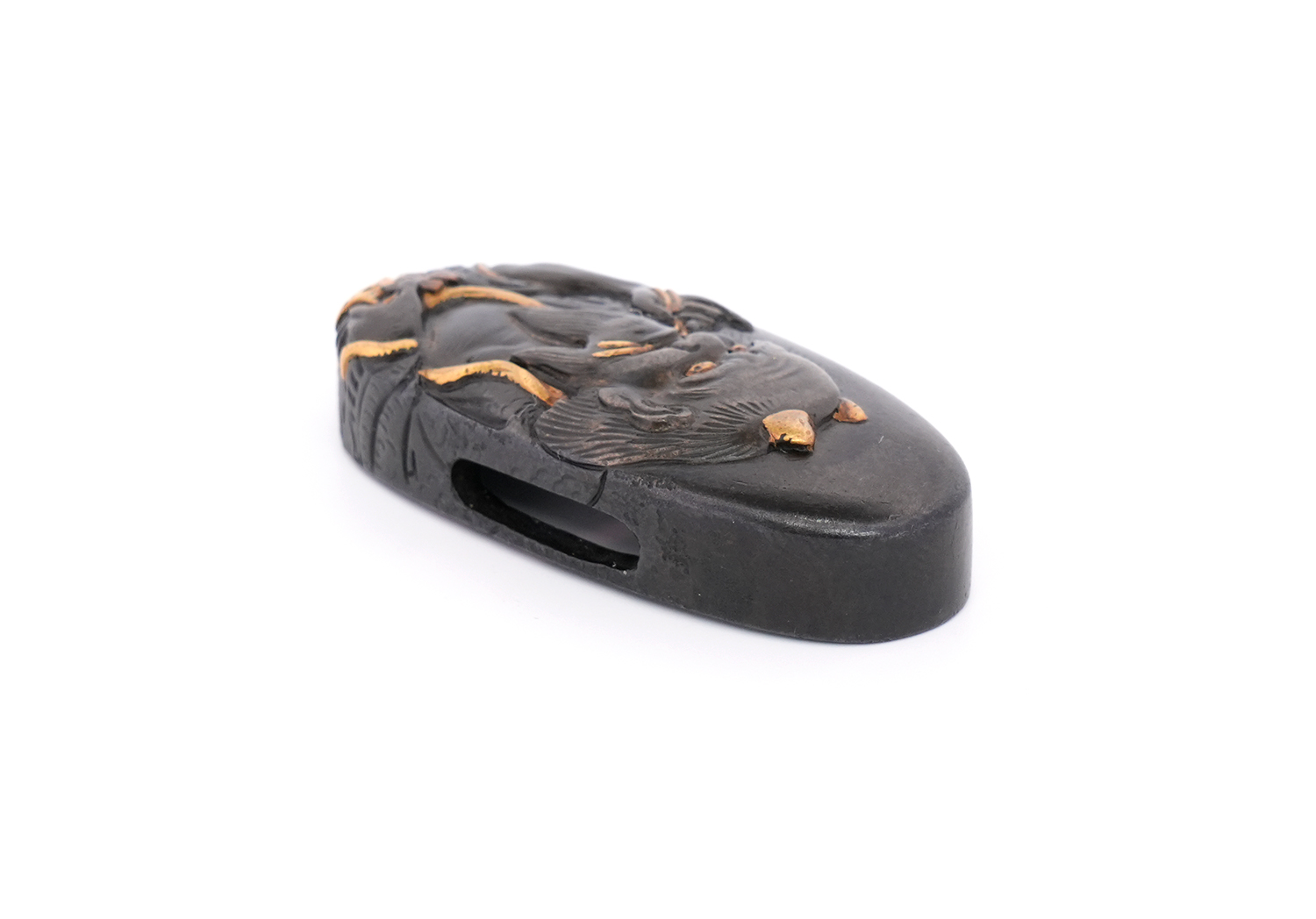 Fuchi-Kashira: Soju - Hanshan and Shide Design — 15 of 17