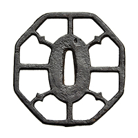Octagonal Wild Goose Openwork Tsuba, Mumei — 1 of 3