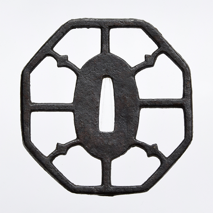 Octagonal Wild Goose Openwork Tsuba, Mumei — 3 of 3